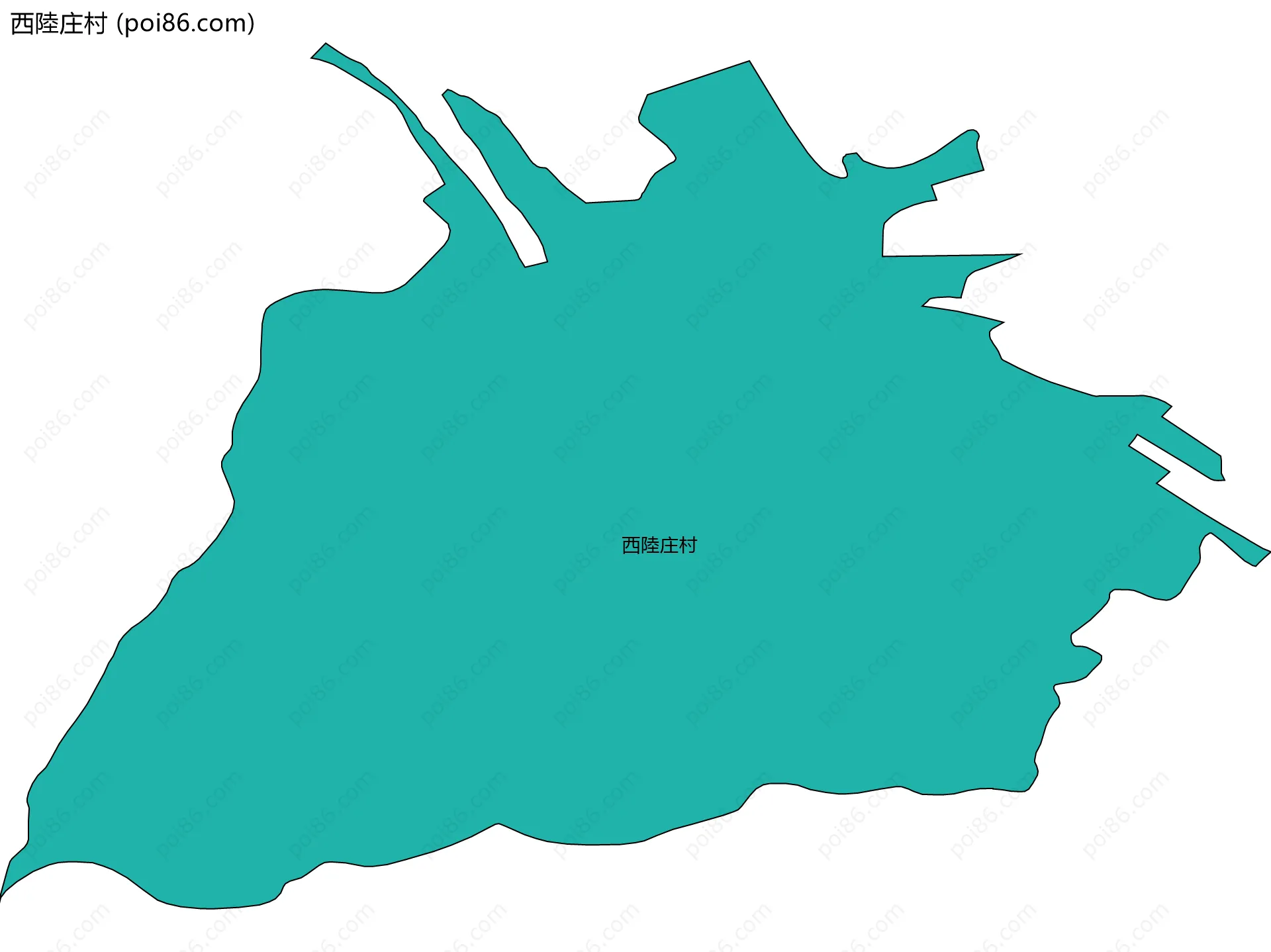 西陸庄村边界地图