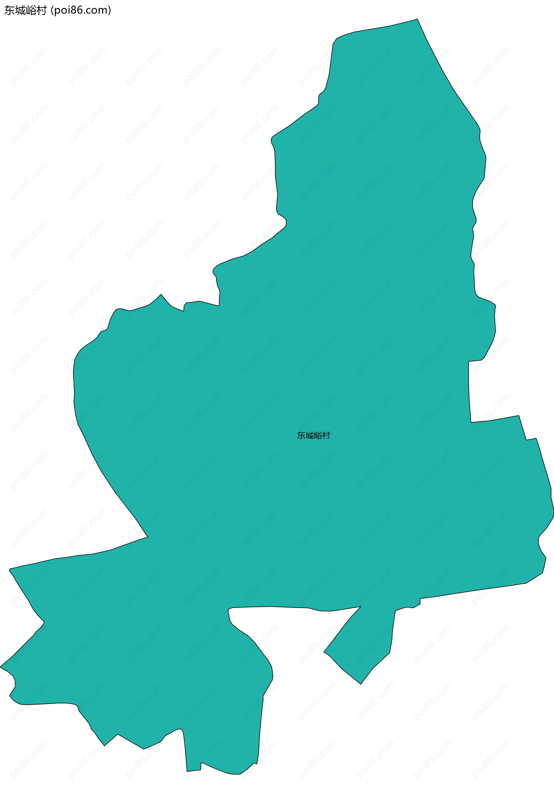 东城峪村边界地图