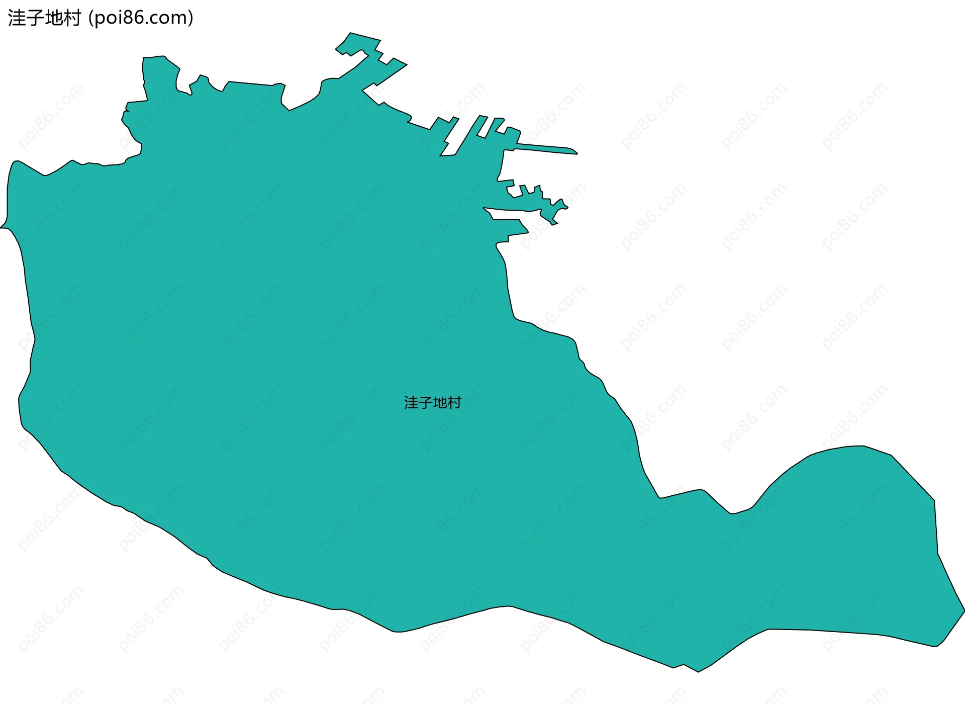 洼子地村边界地图