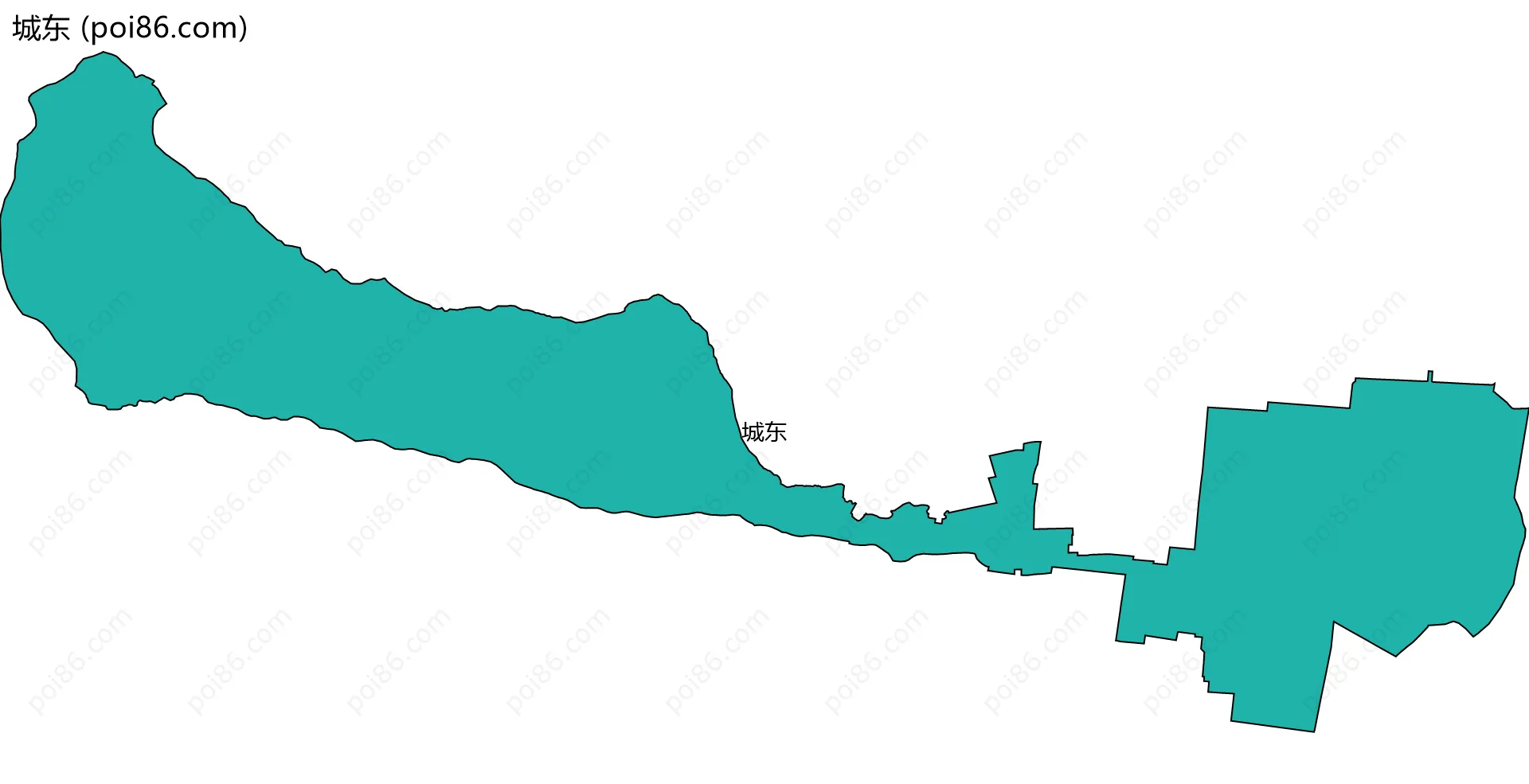 城东边界地图