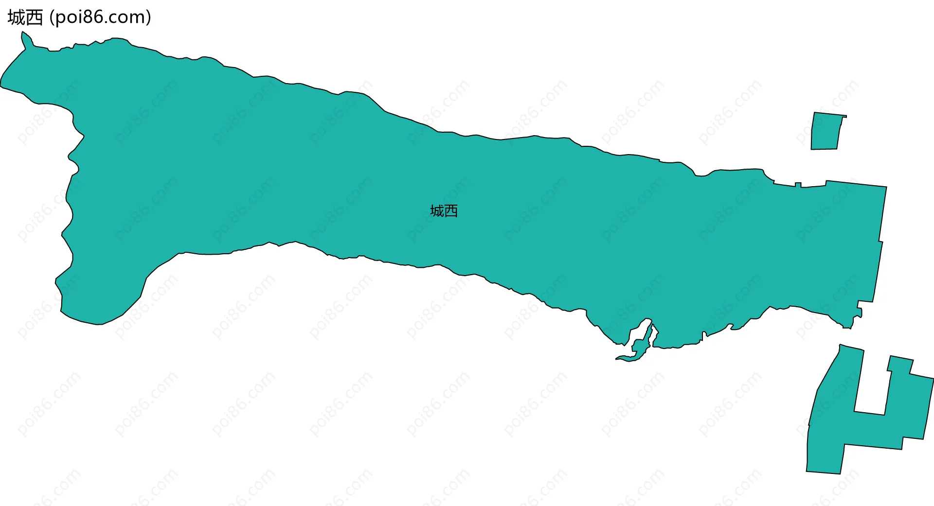 城西边界地图