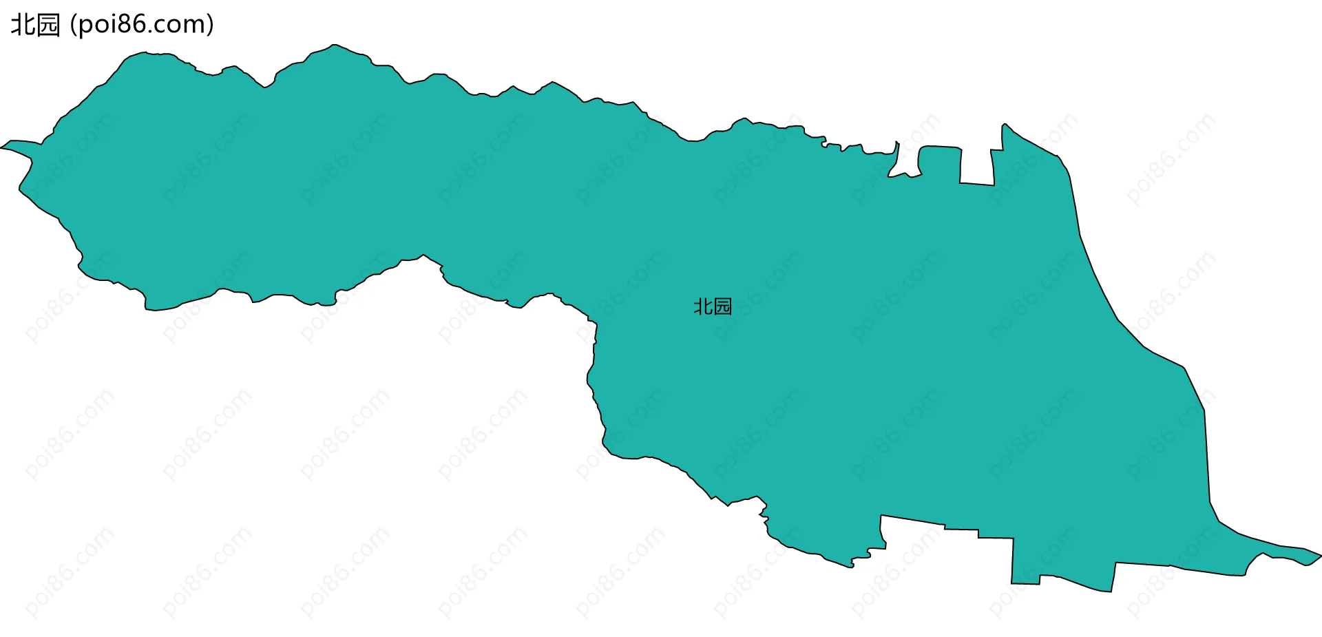 北园边界地图
