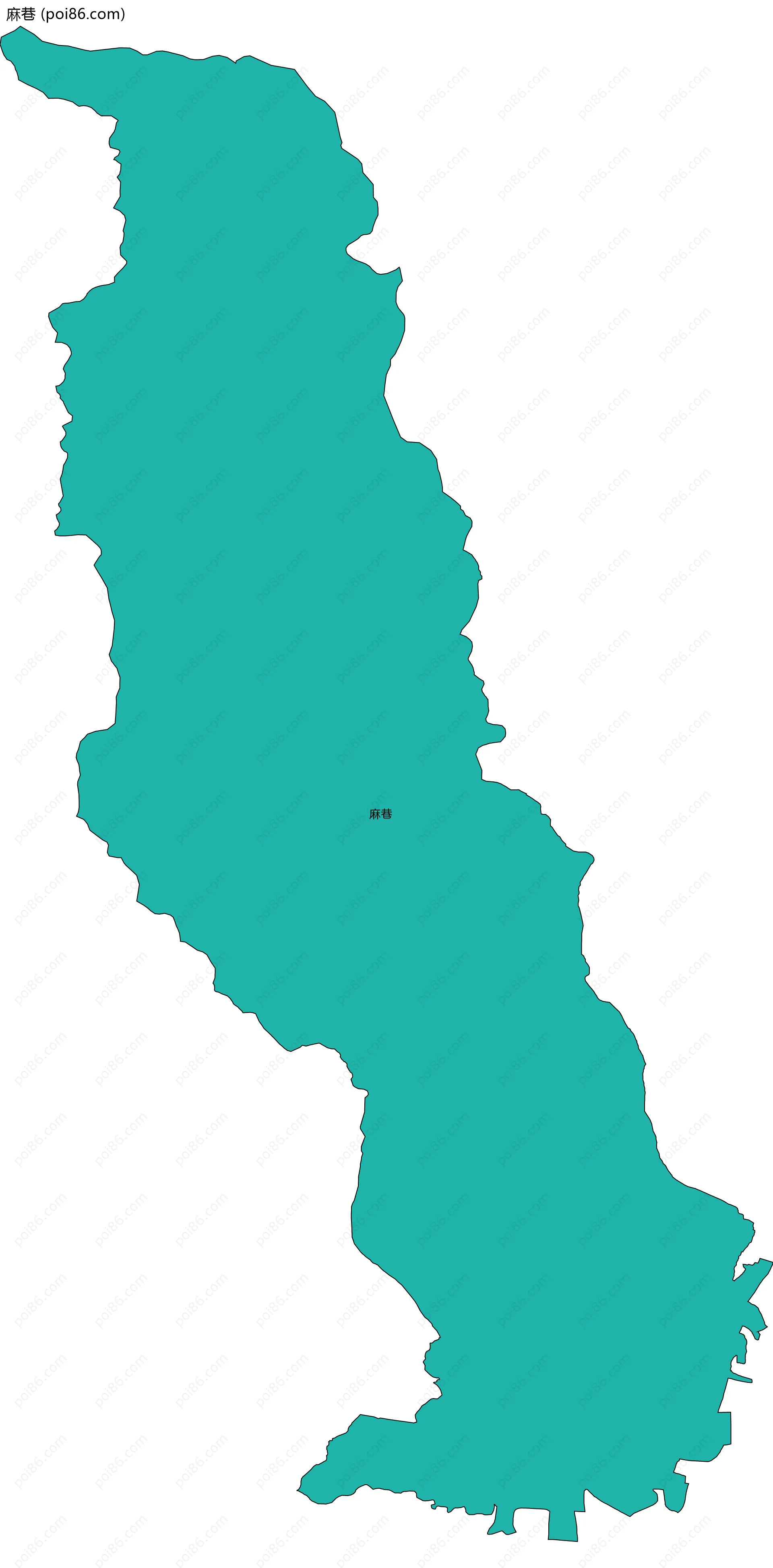 麻巷边界地图