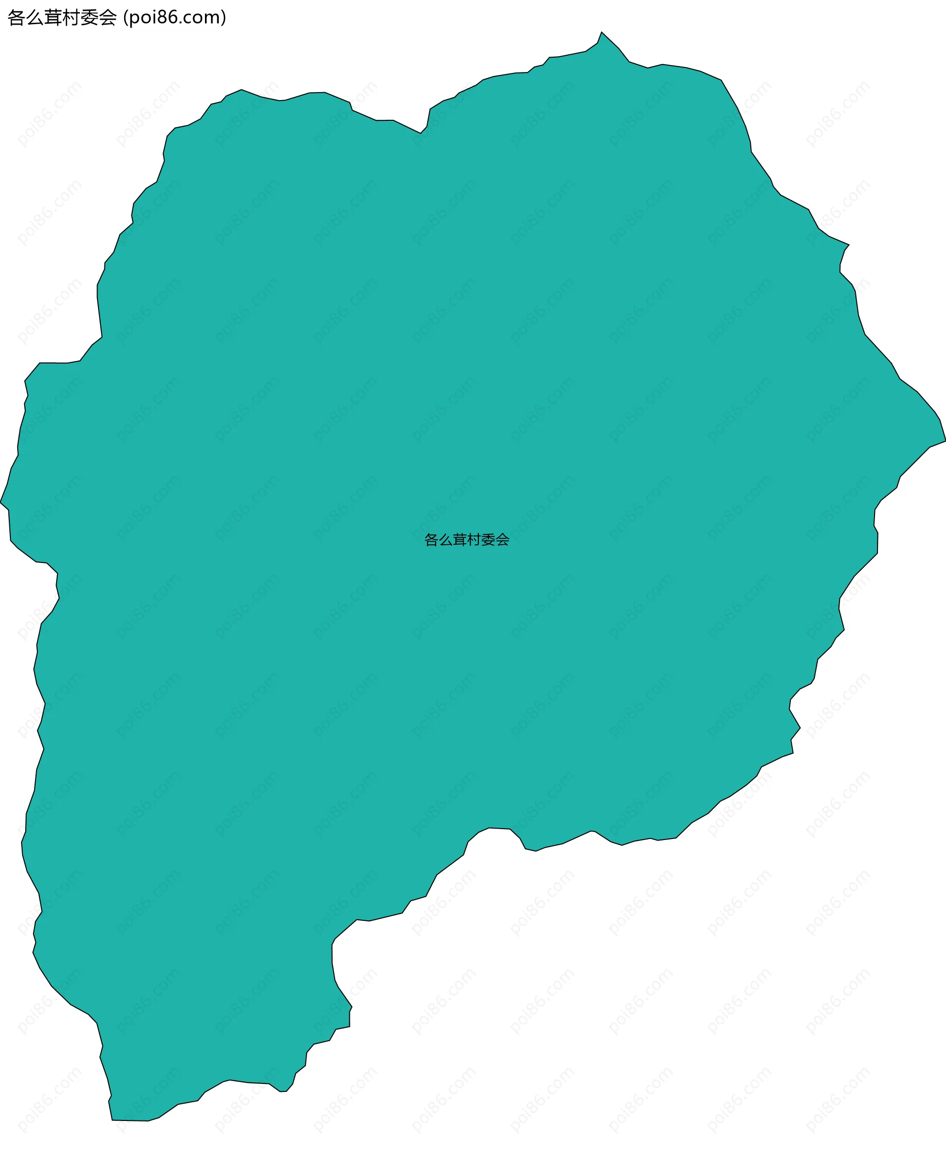 各么茸村委会边界地图