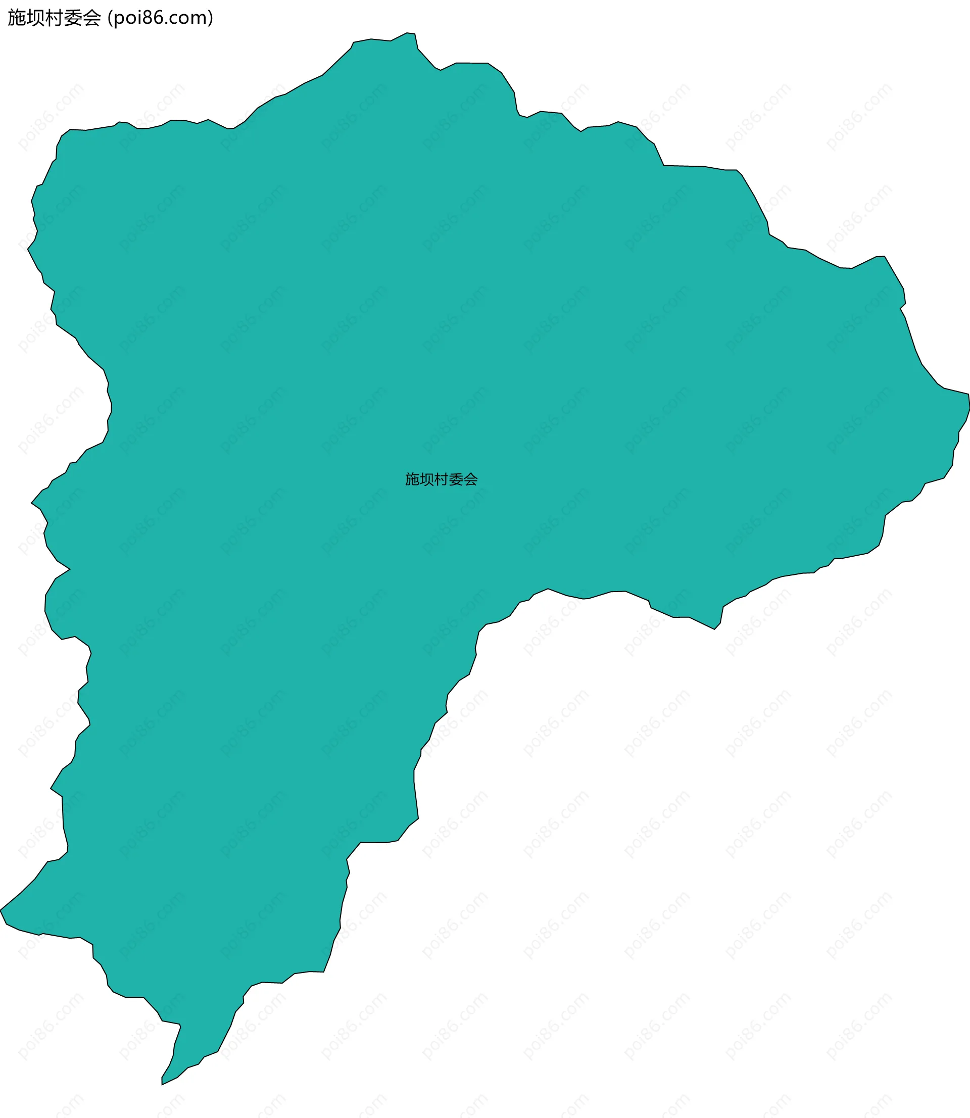 施坝村委会边界地图