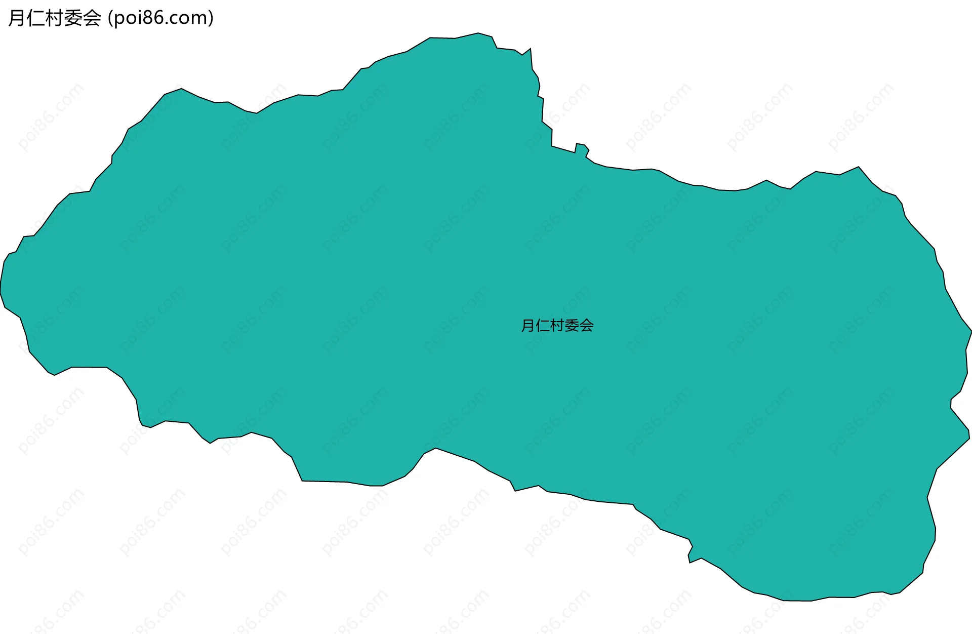 月仁村委会边界地图