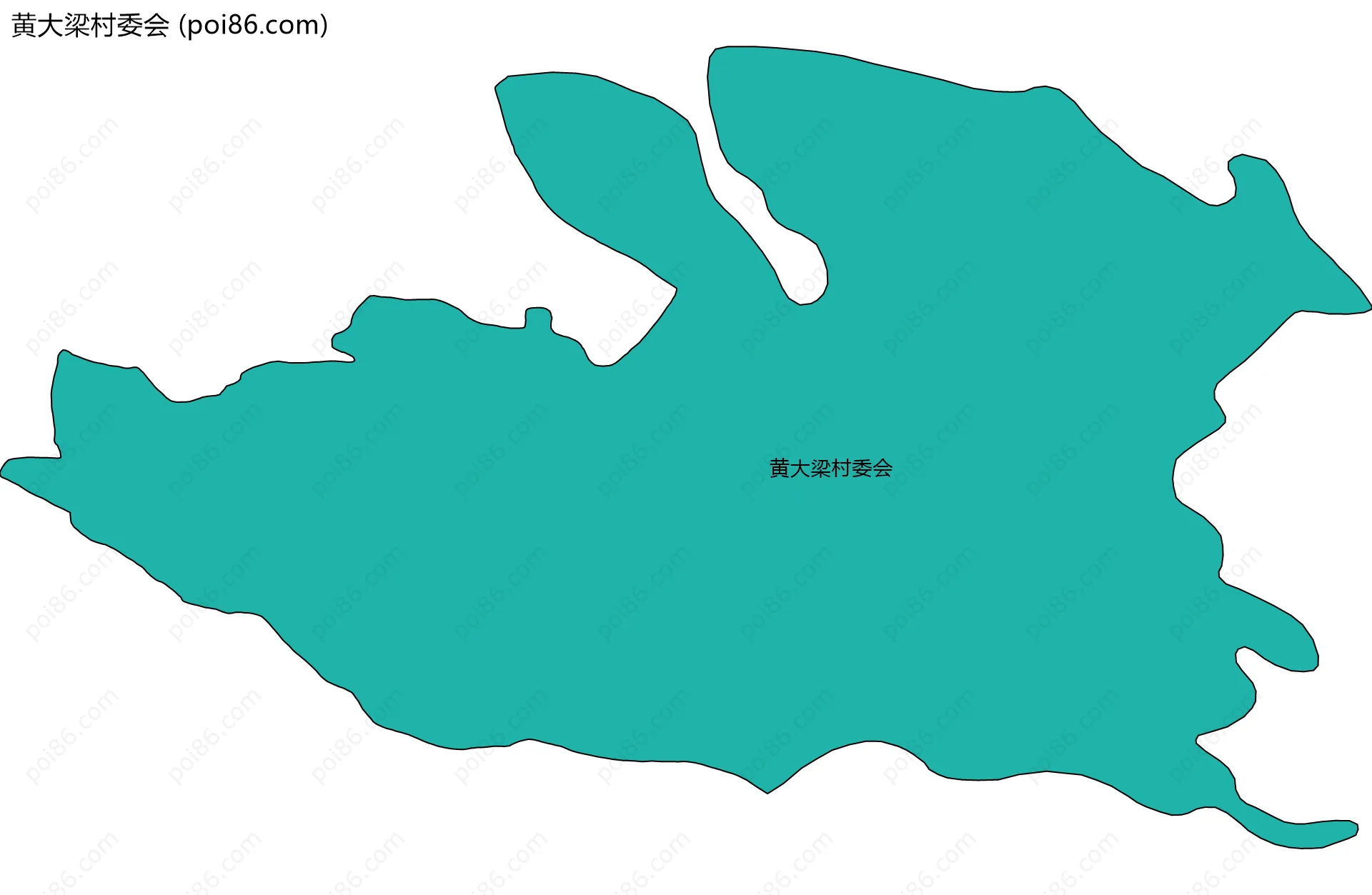 黄大梁村委会边界地图