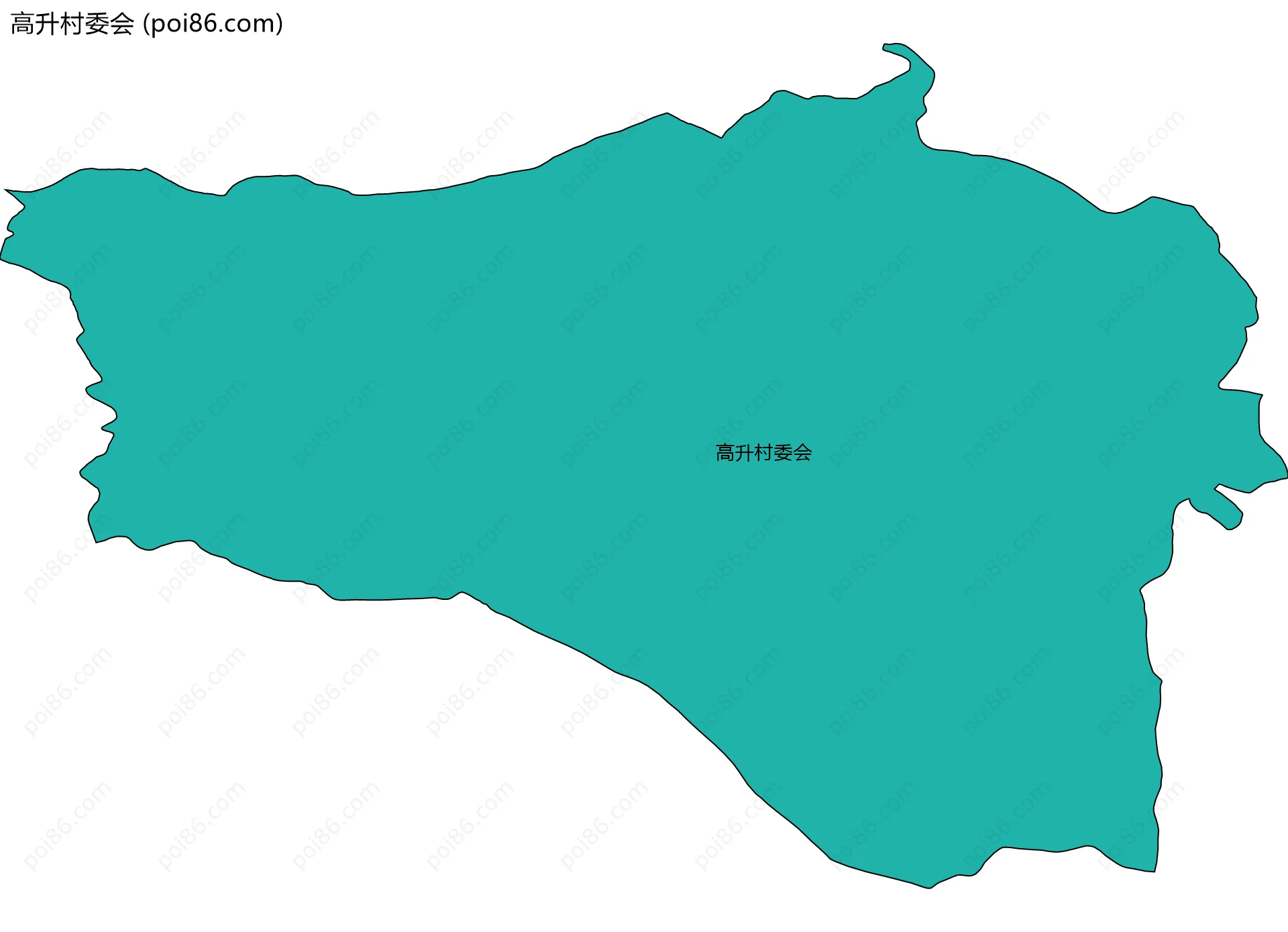 高升村委会边界地图