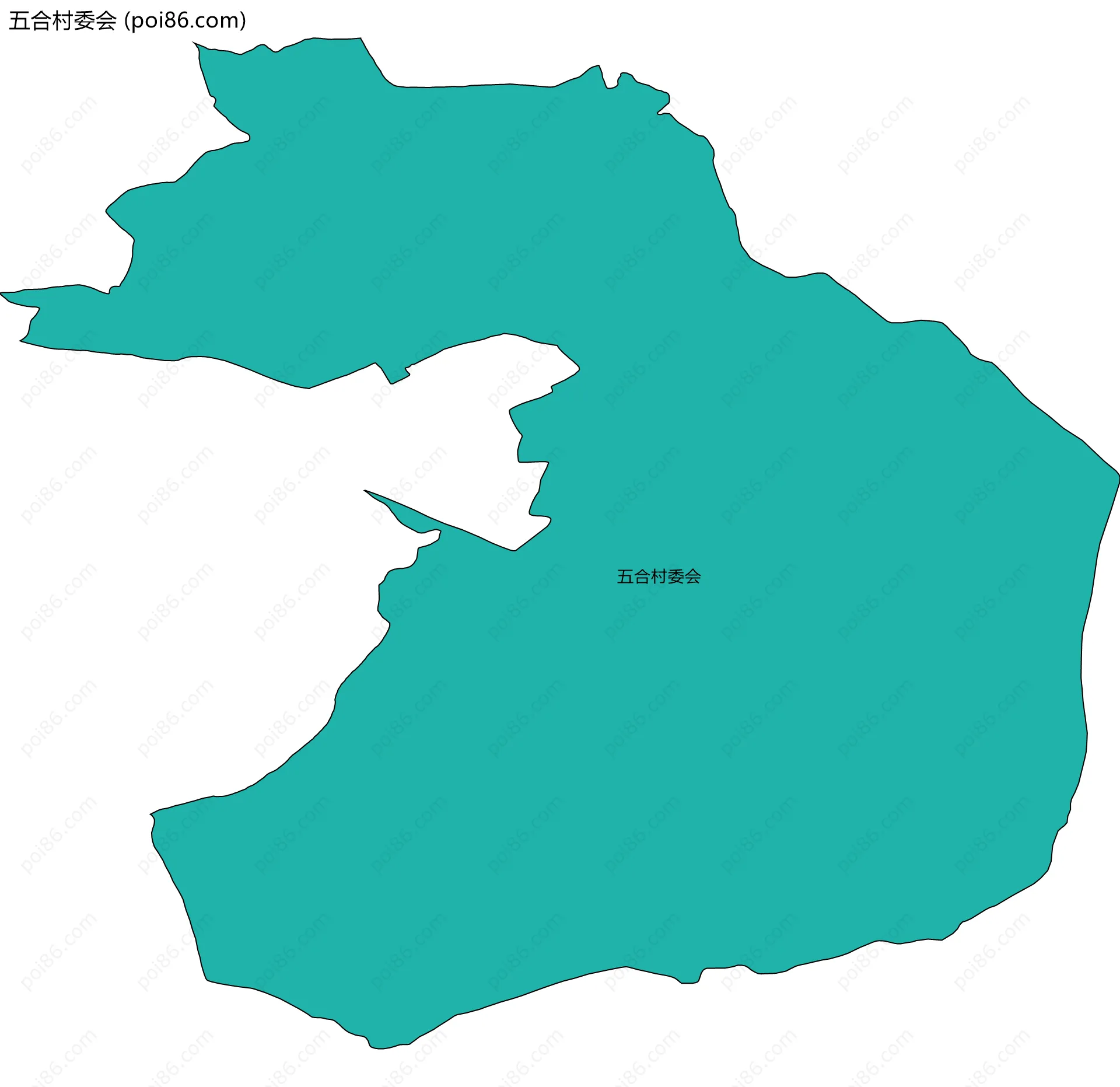 五合村委会边界地图