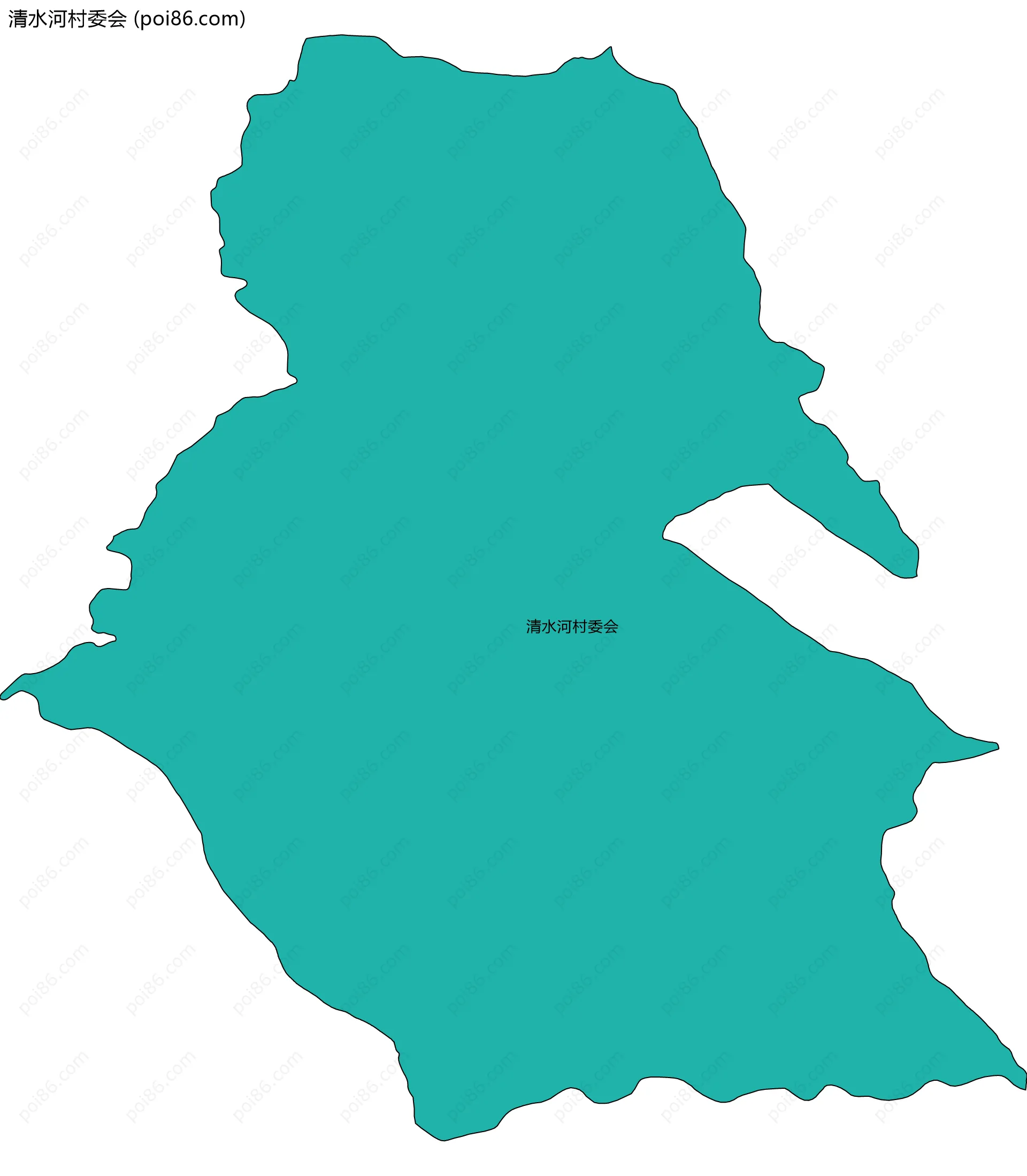 清水河村委会边界地图