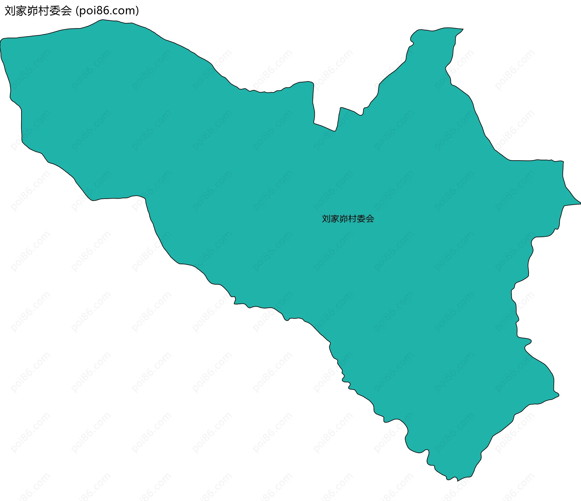 刘家峁村委会边界地图