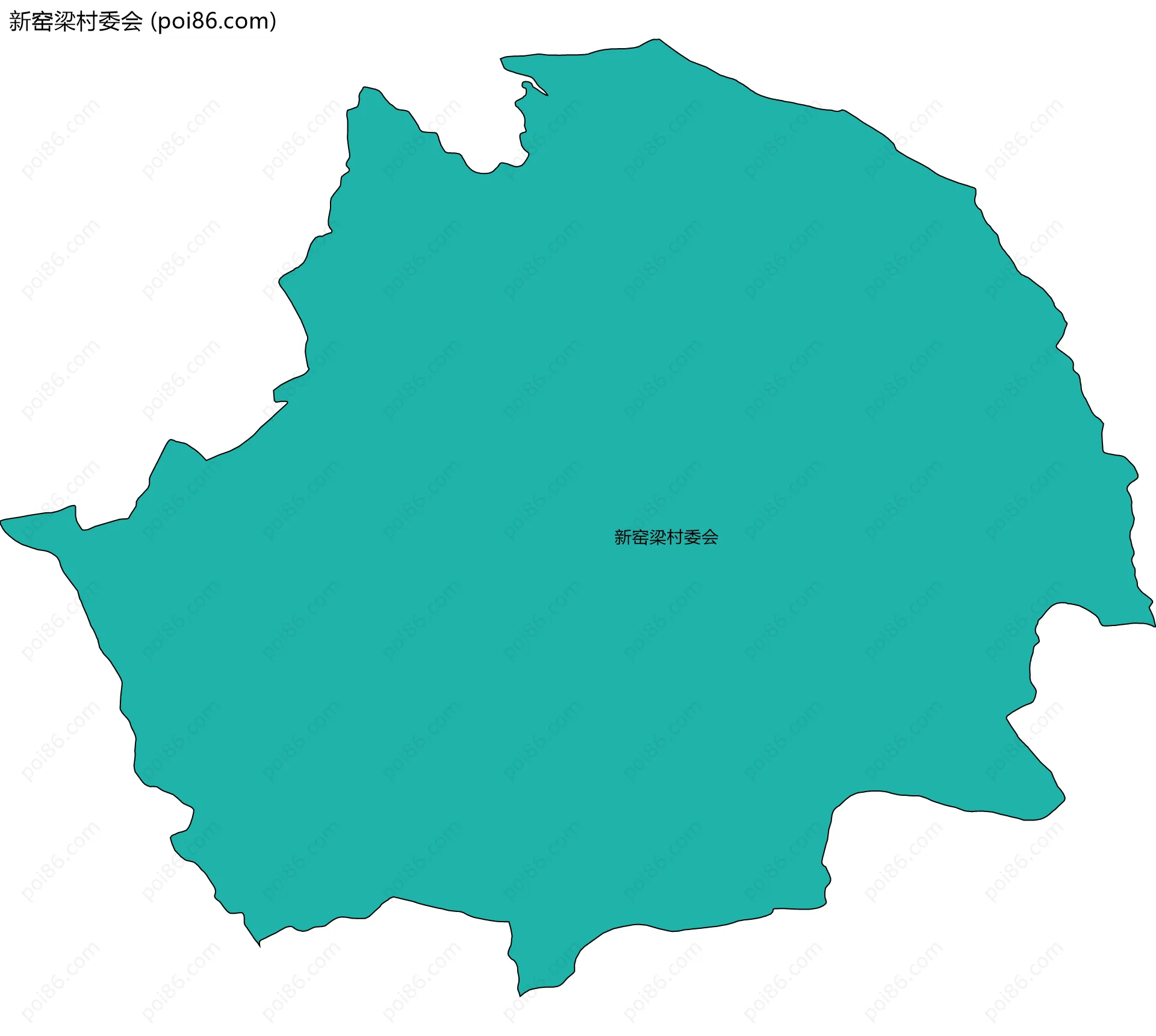 新窑梁村委会边界地图