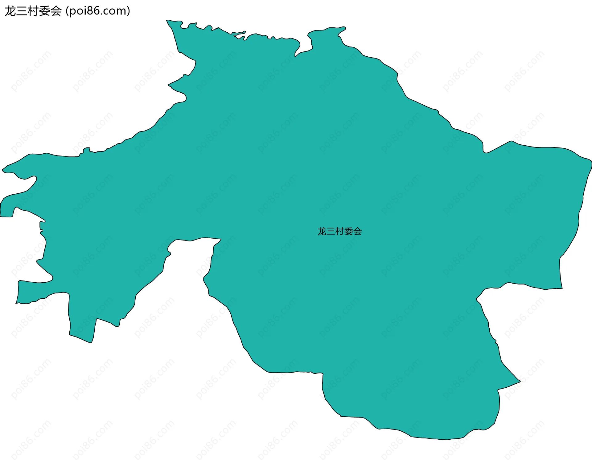 龙三村委会边界地图