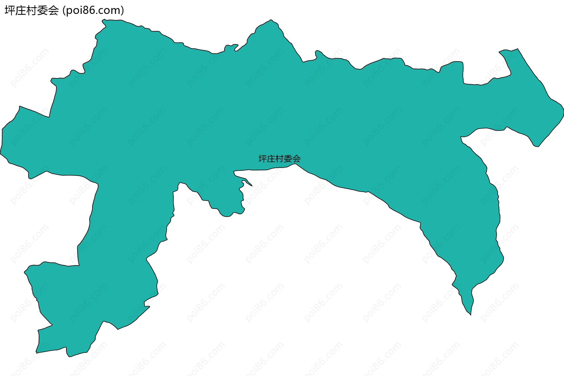 坪庄村委会边界地图