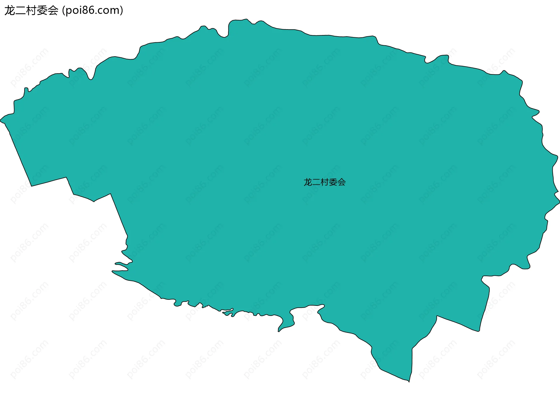 龙二村委会边界地图