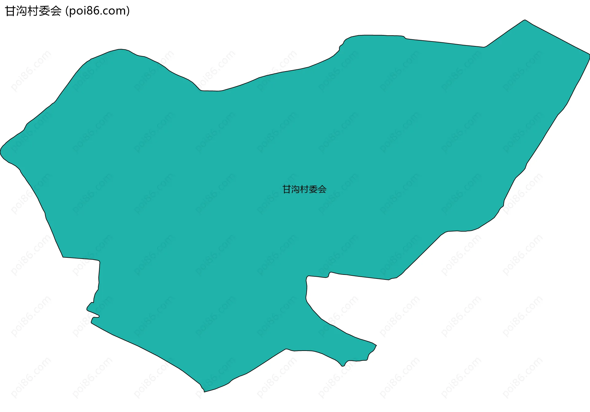 甘沟村委会边界地图