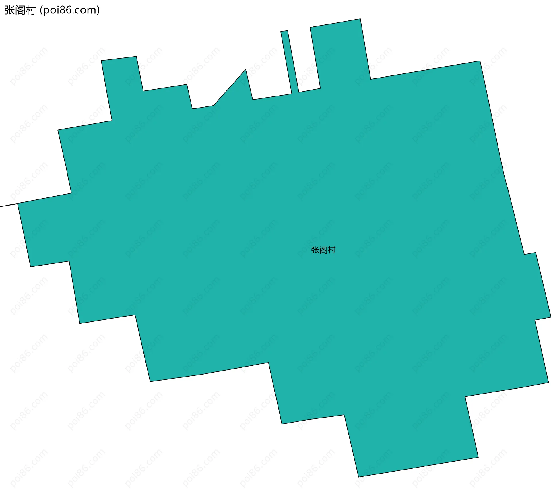 张阁村边界地图