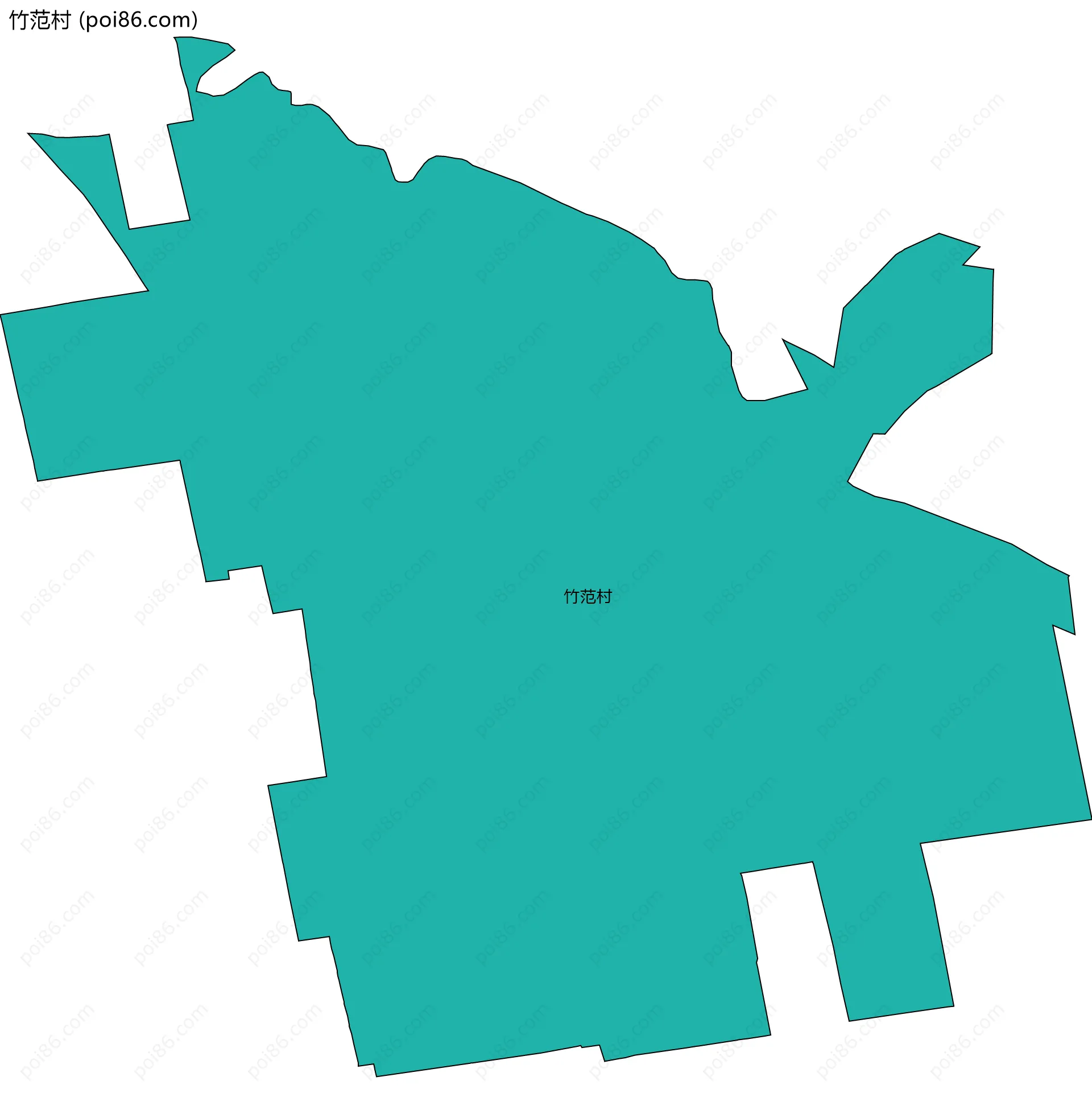 竹范村边界地图