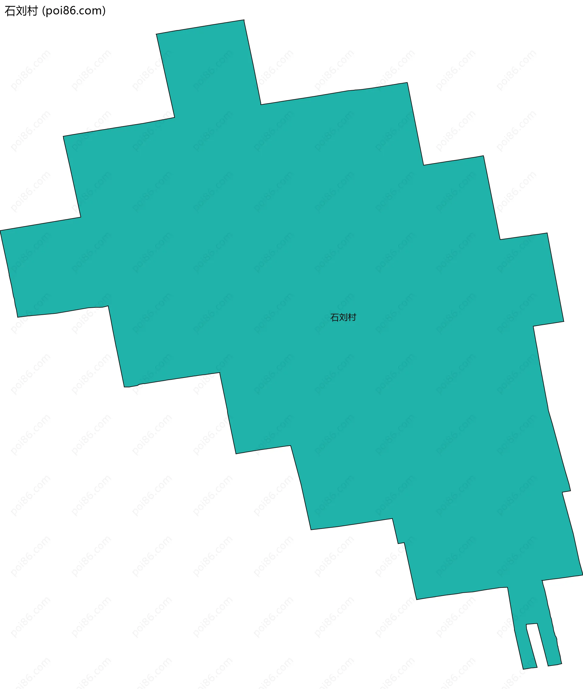 石刘村边界地图