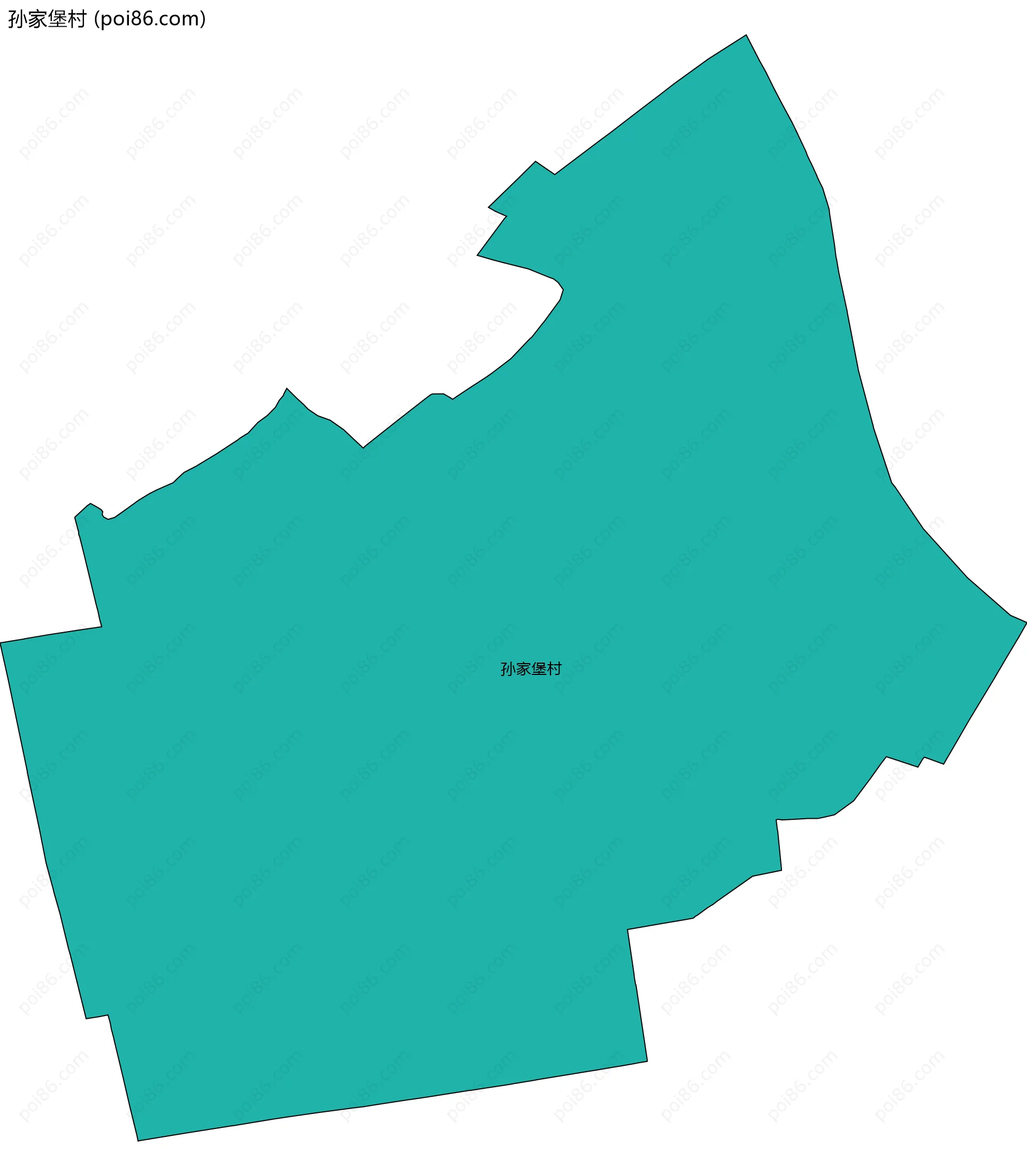 孙家堡村边界地图