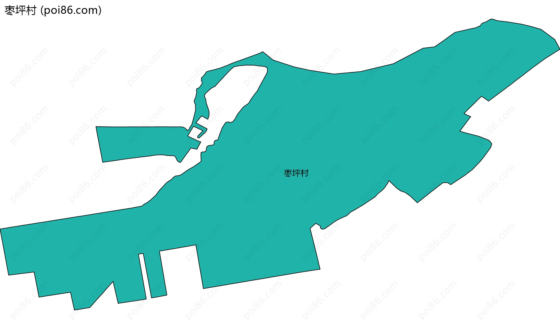 枣坪村边界地图