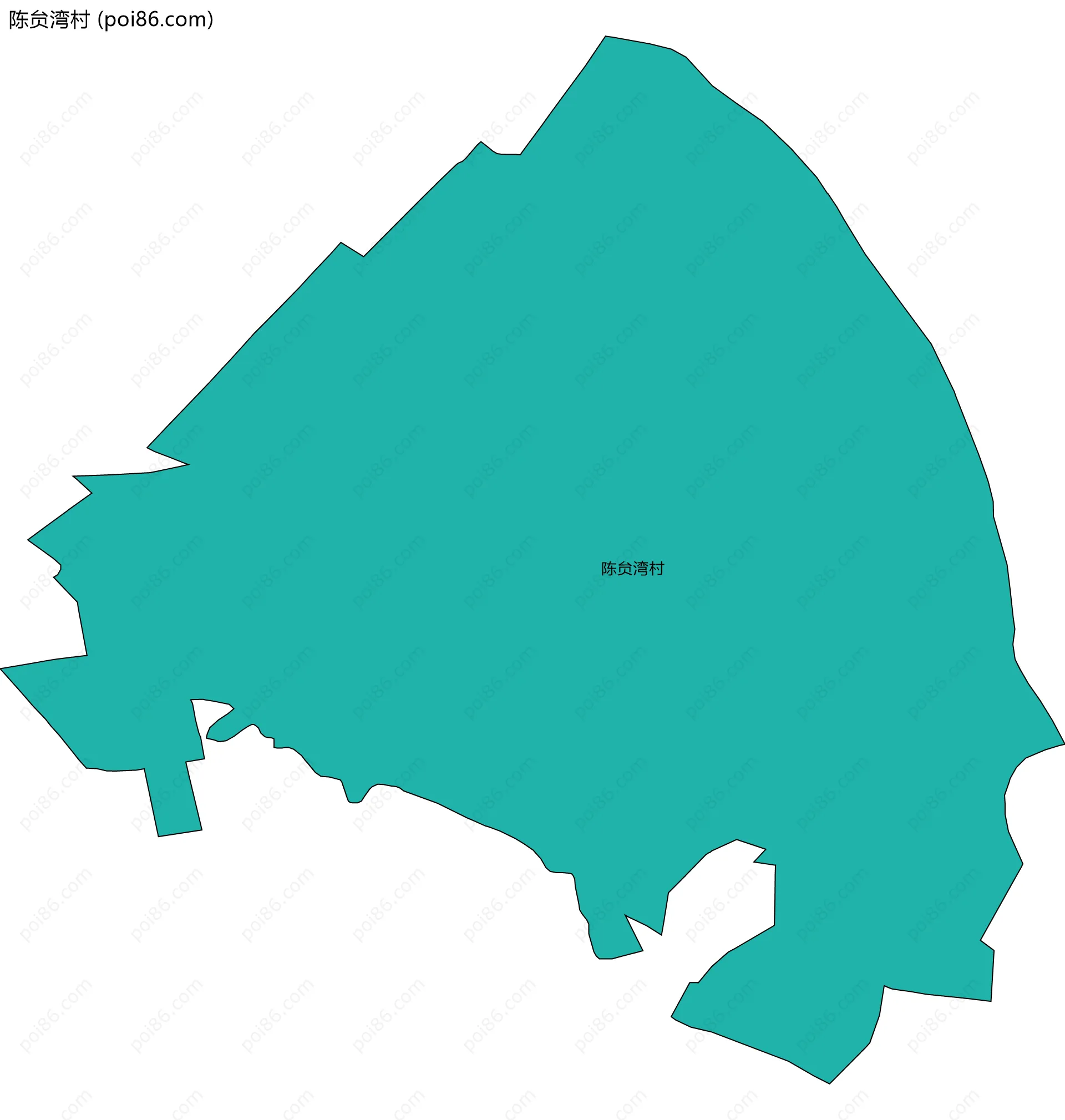 陈贠湾村边界地图