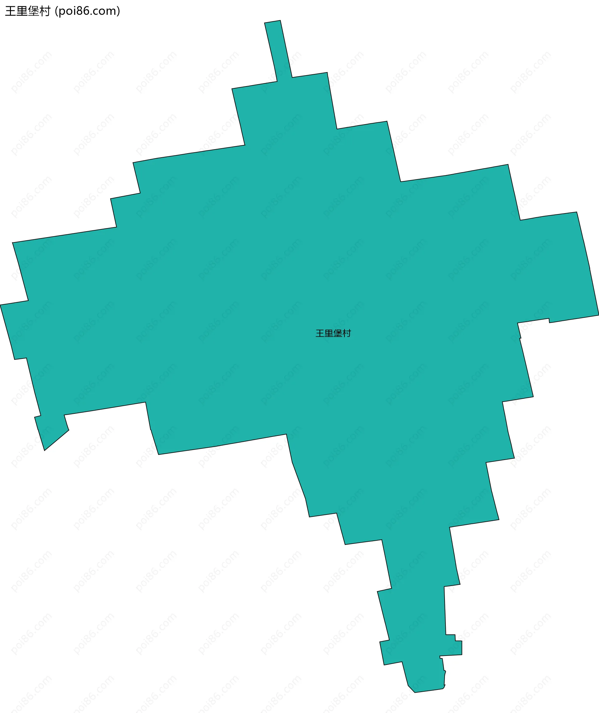 王里堡村边界地图