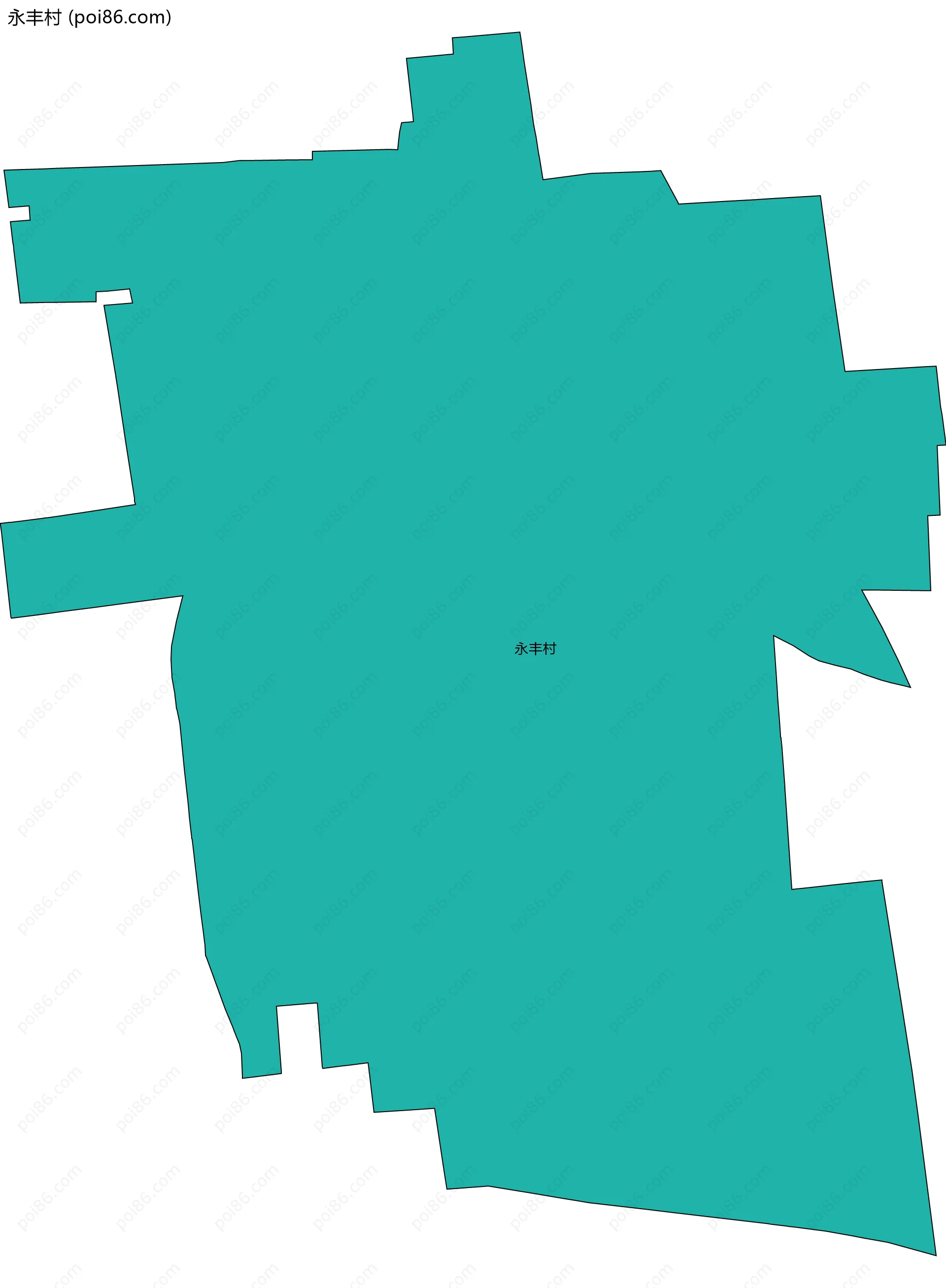 永丰村边界地图