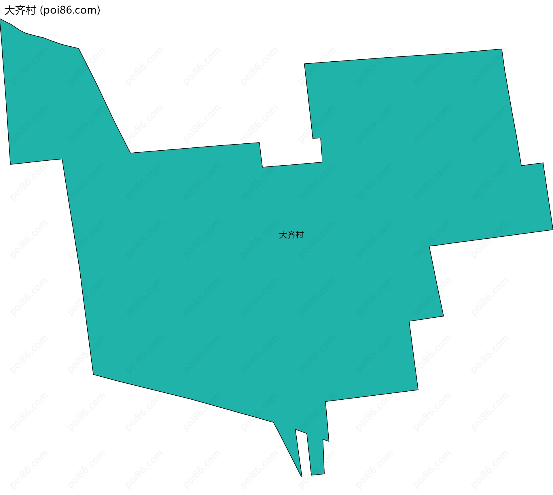 大齐村边界地图