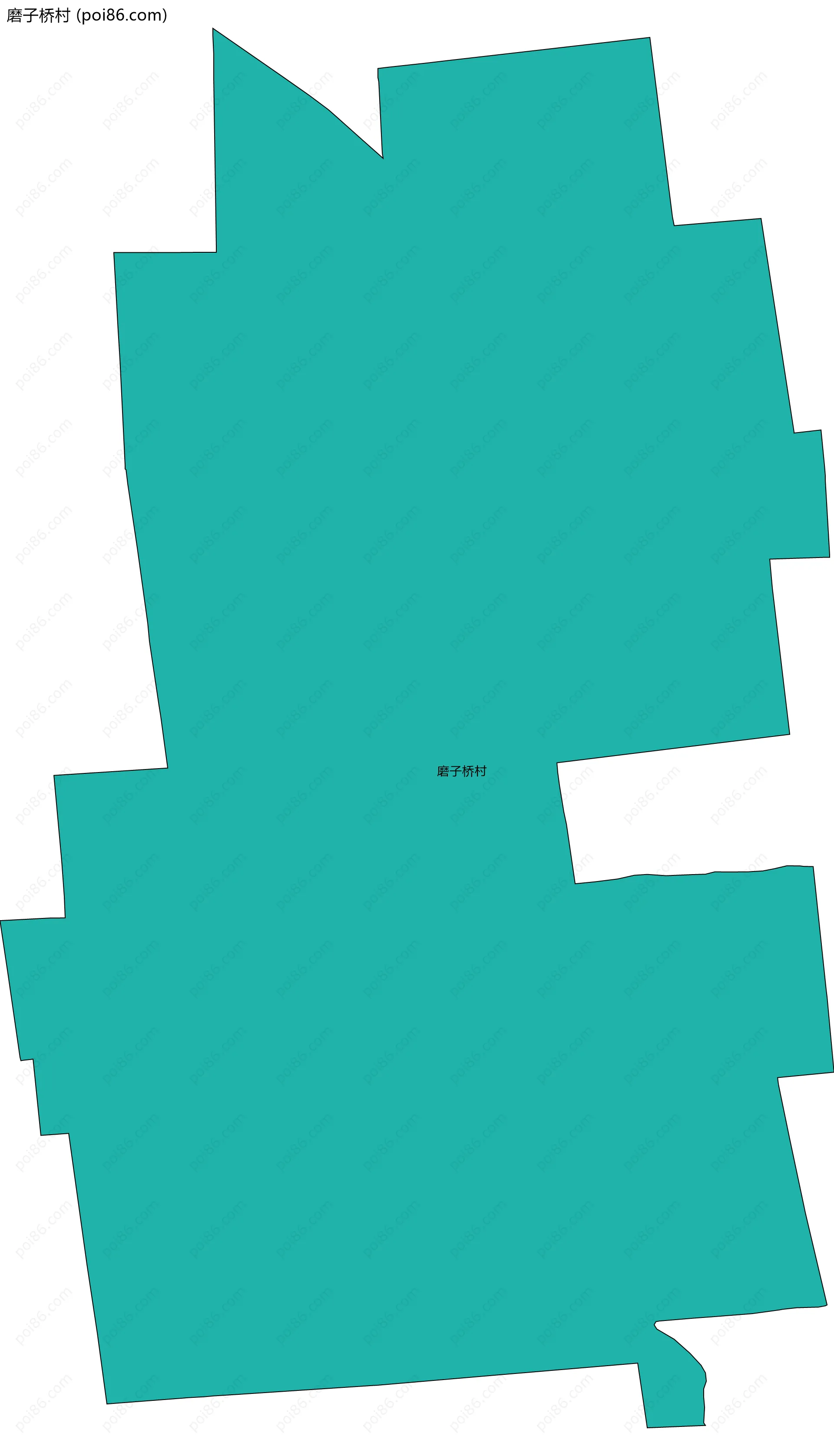 磨子桥村边界地图