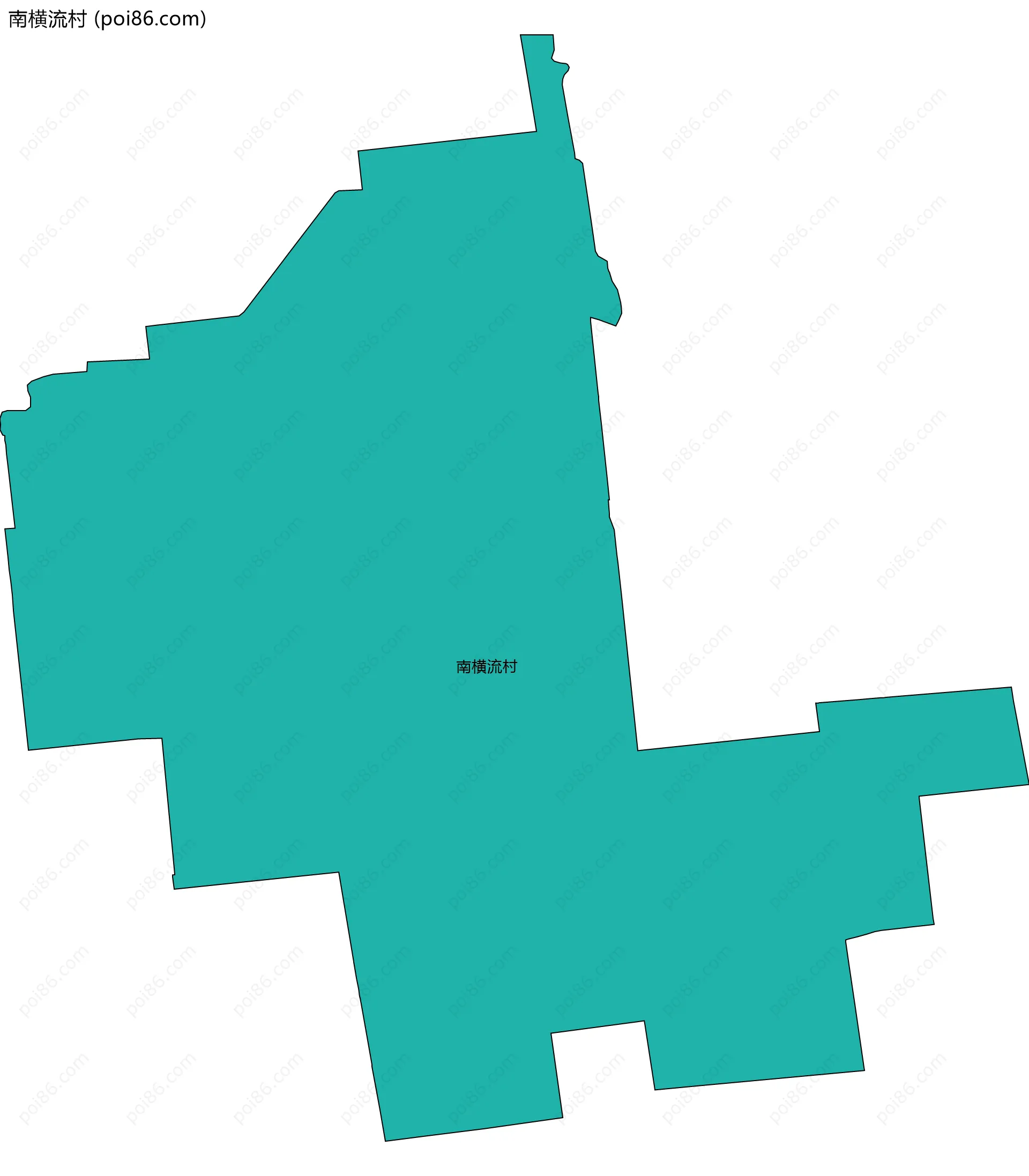南横流村边界地图