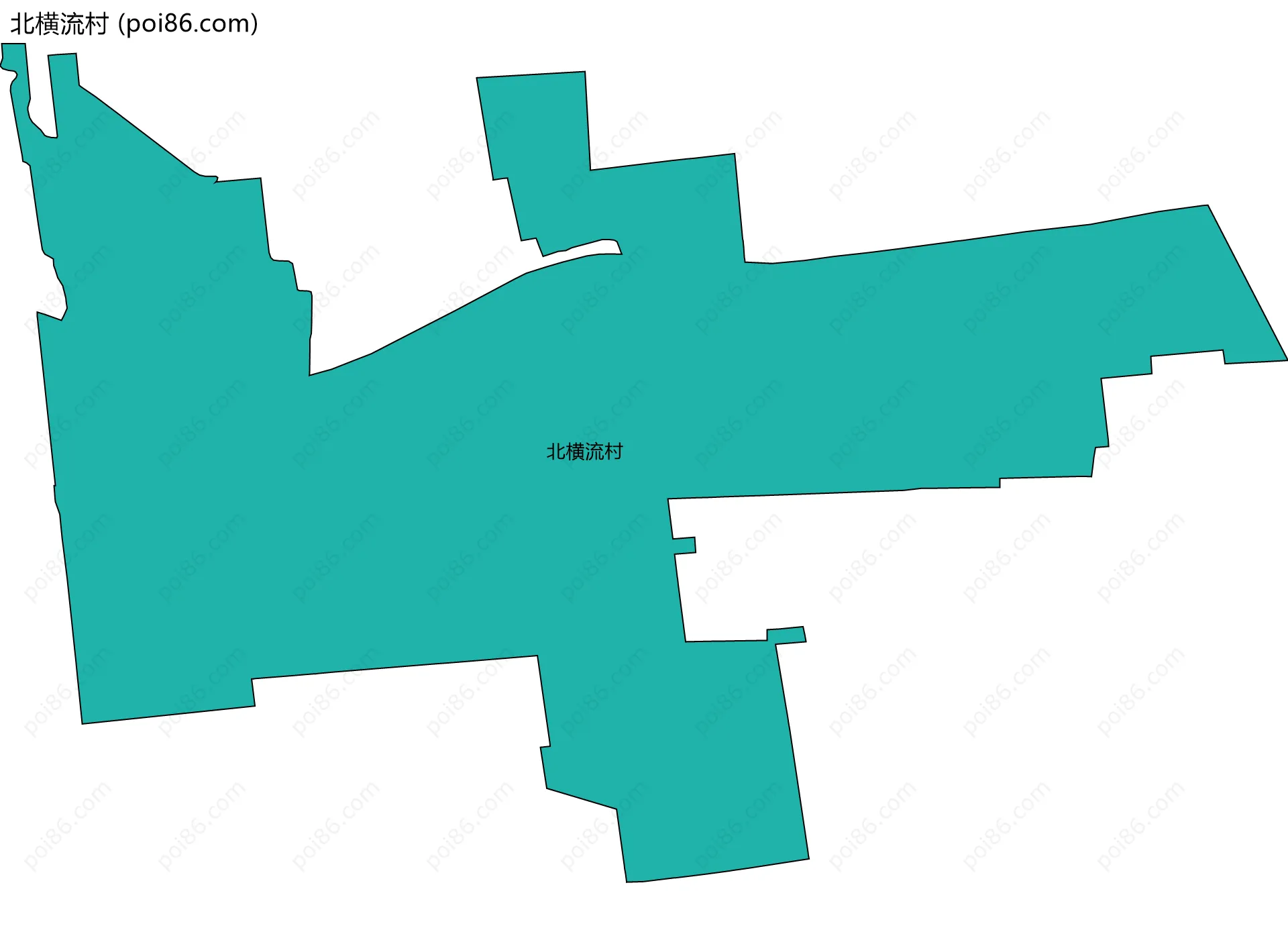 北横流村边界地图