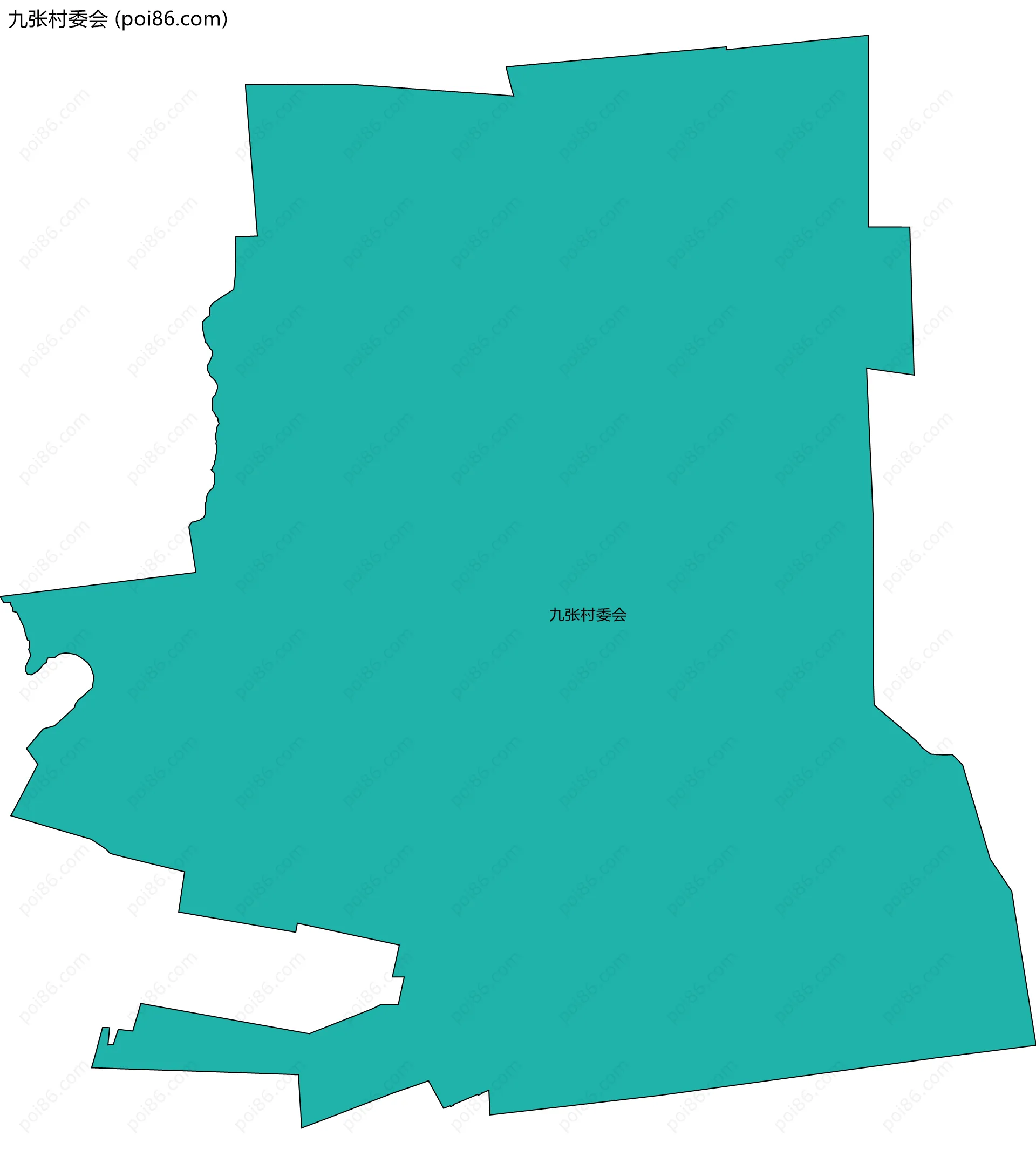 九张村委会边界地图
