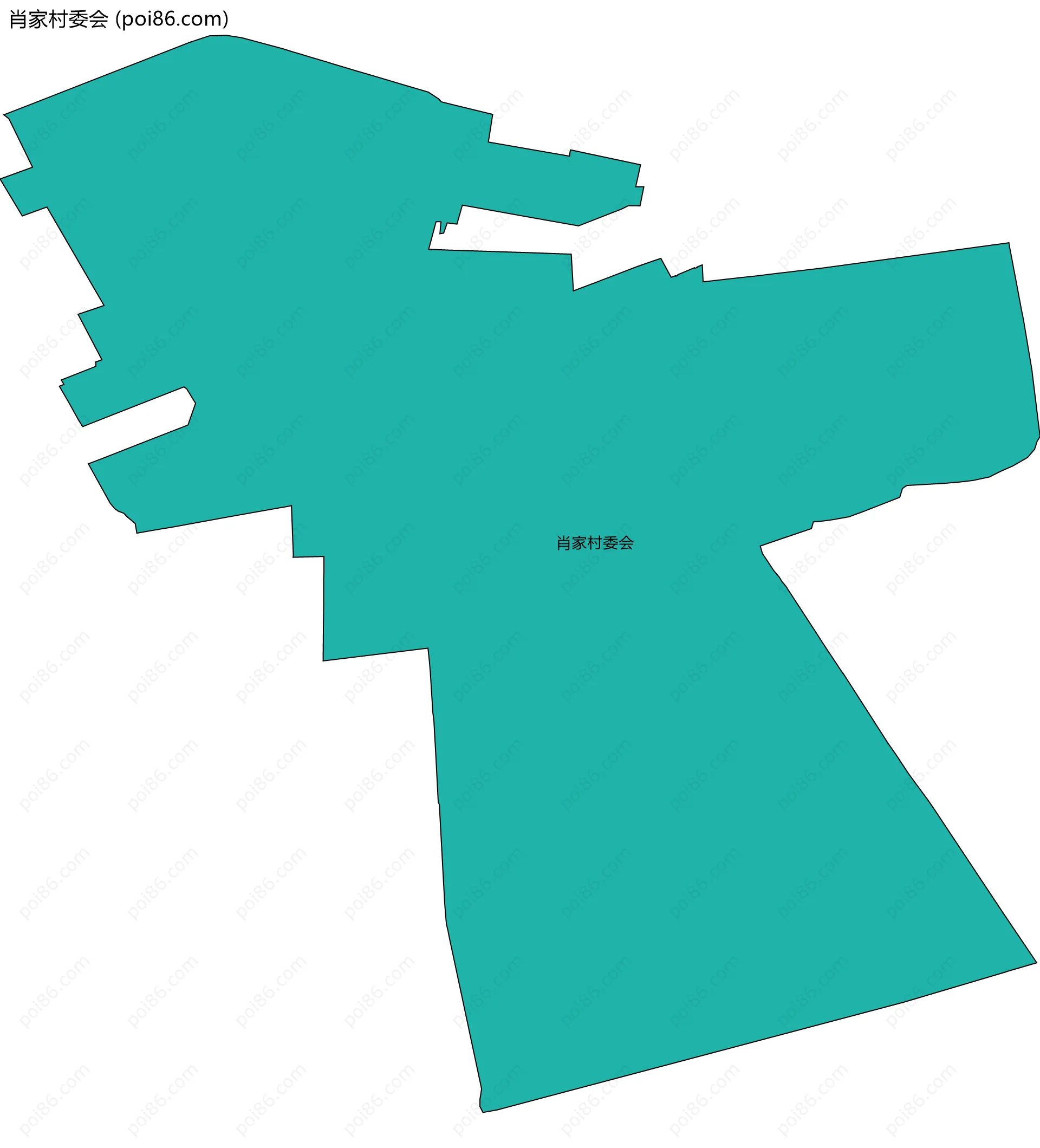 肖家村委会边界地图