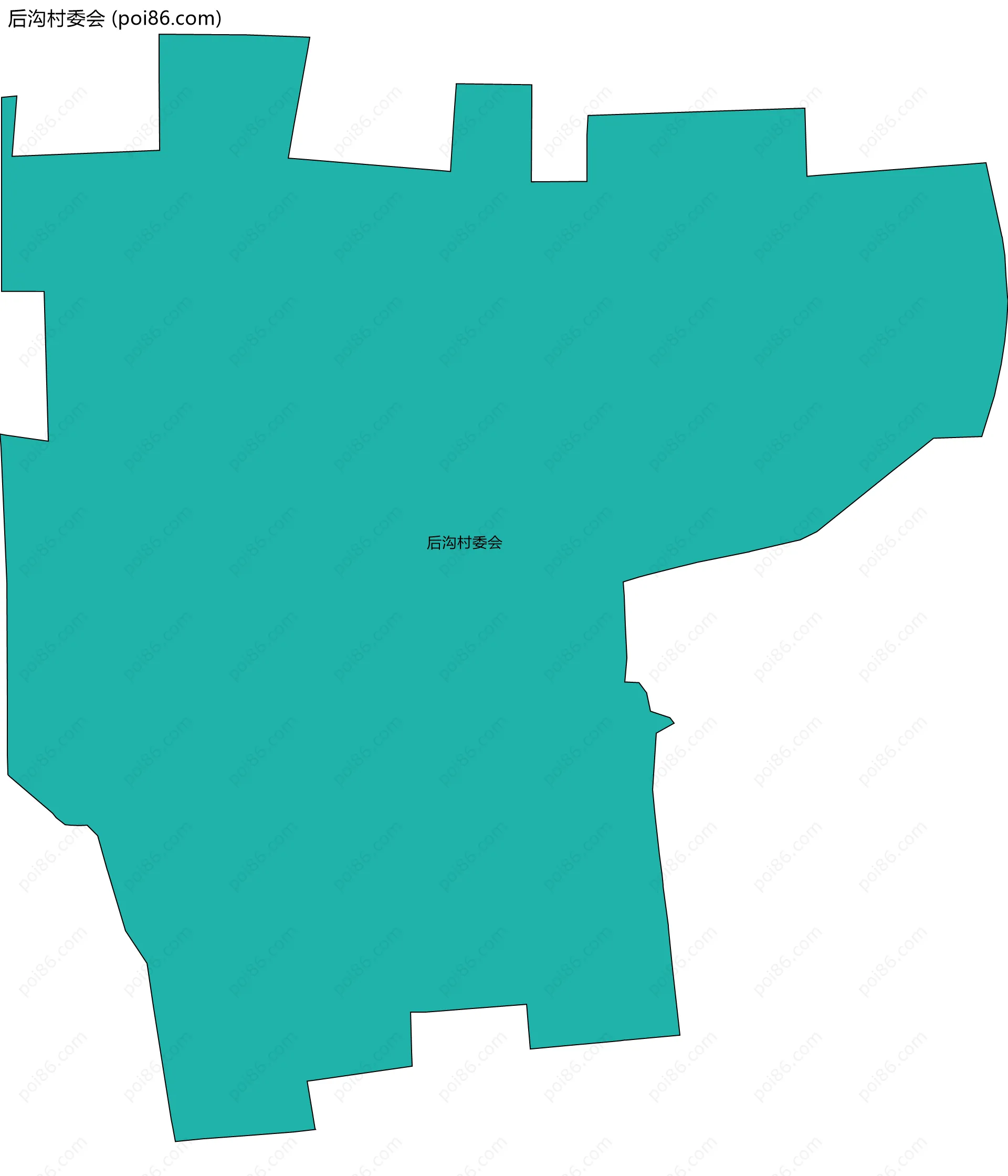 后沟村委会边界地图