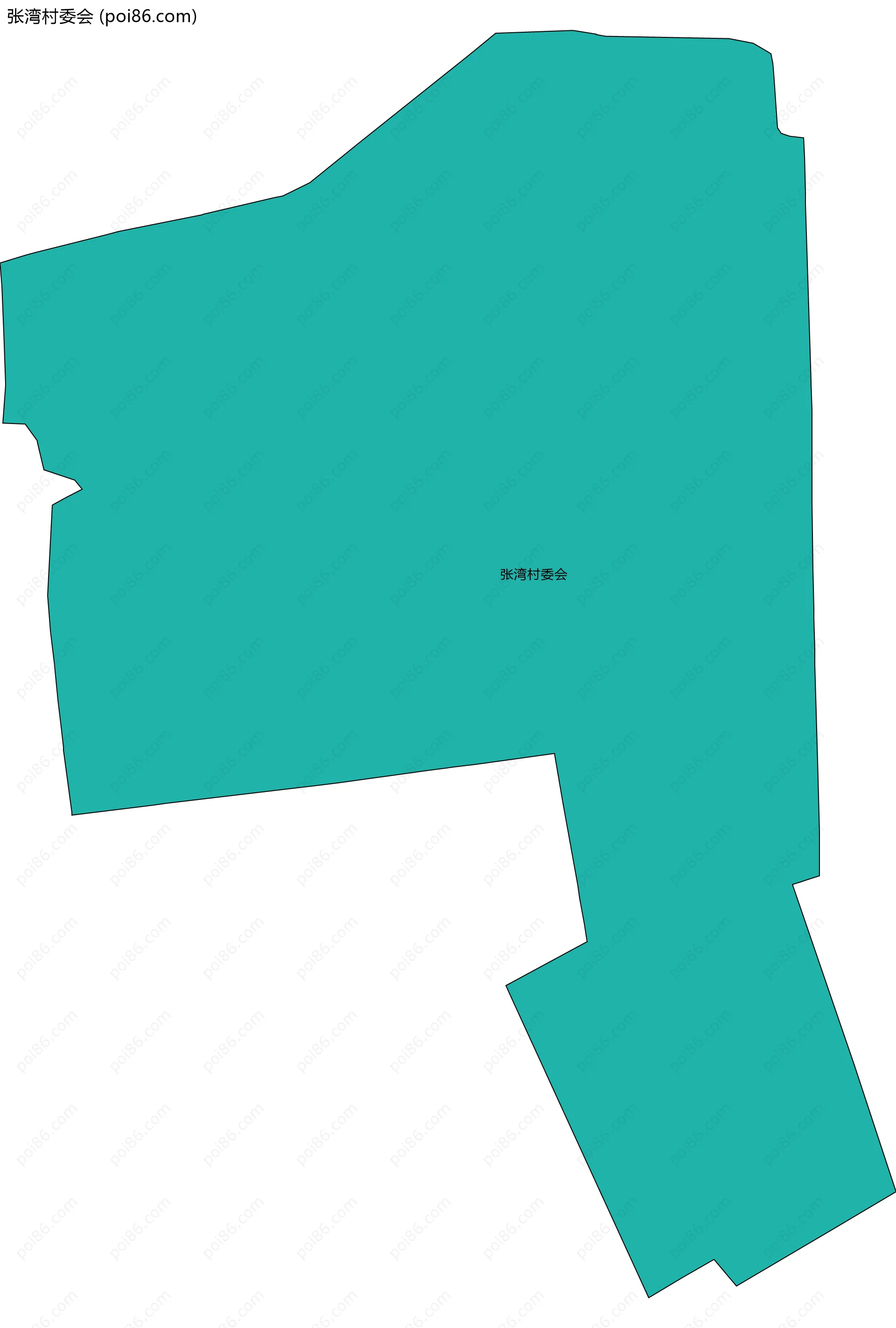 张湾村委会边界地图