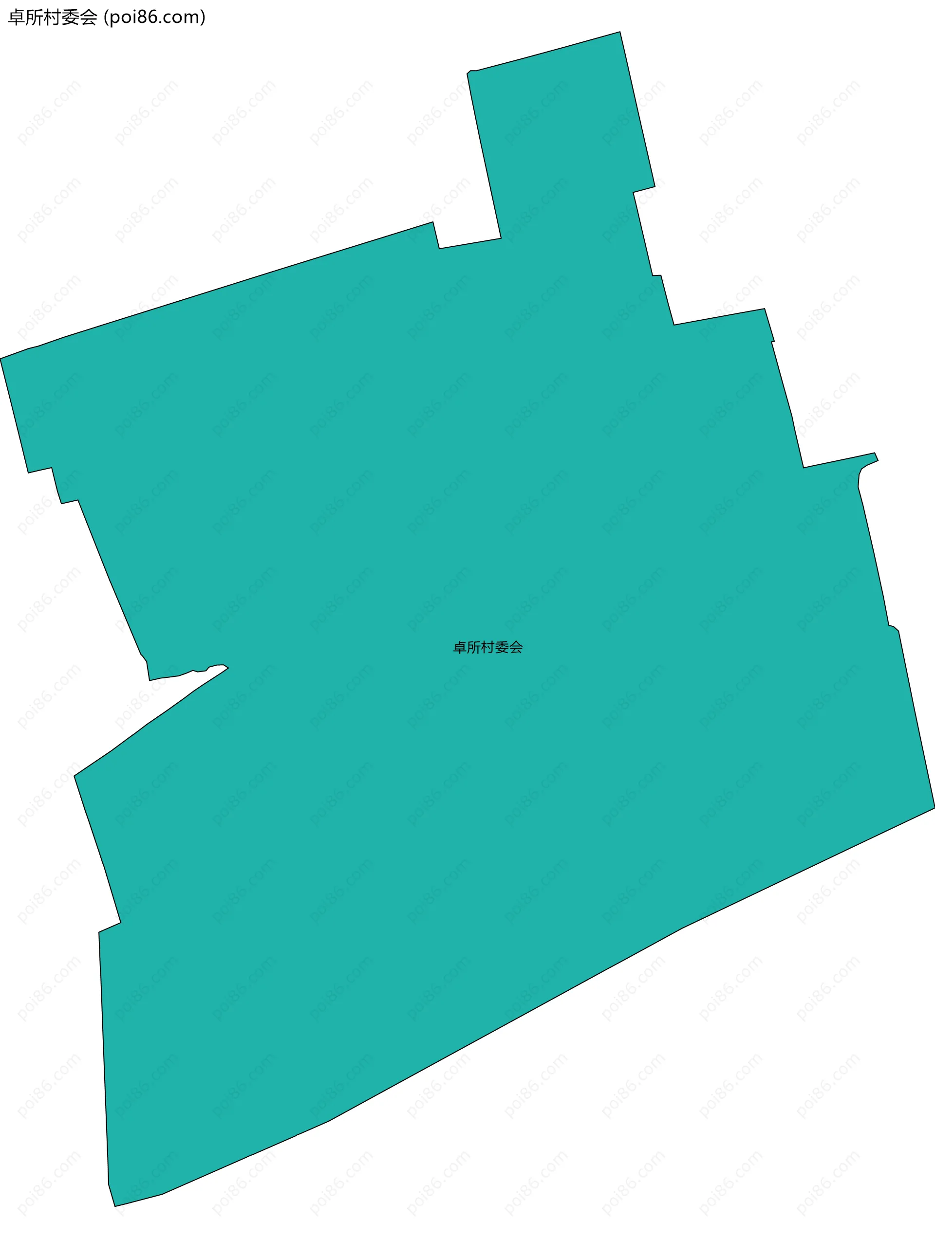 卓所村委会边界地图