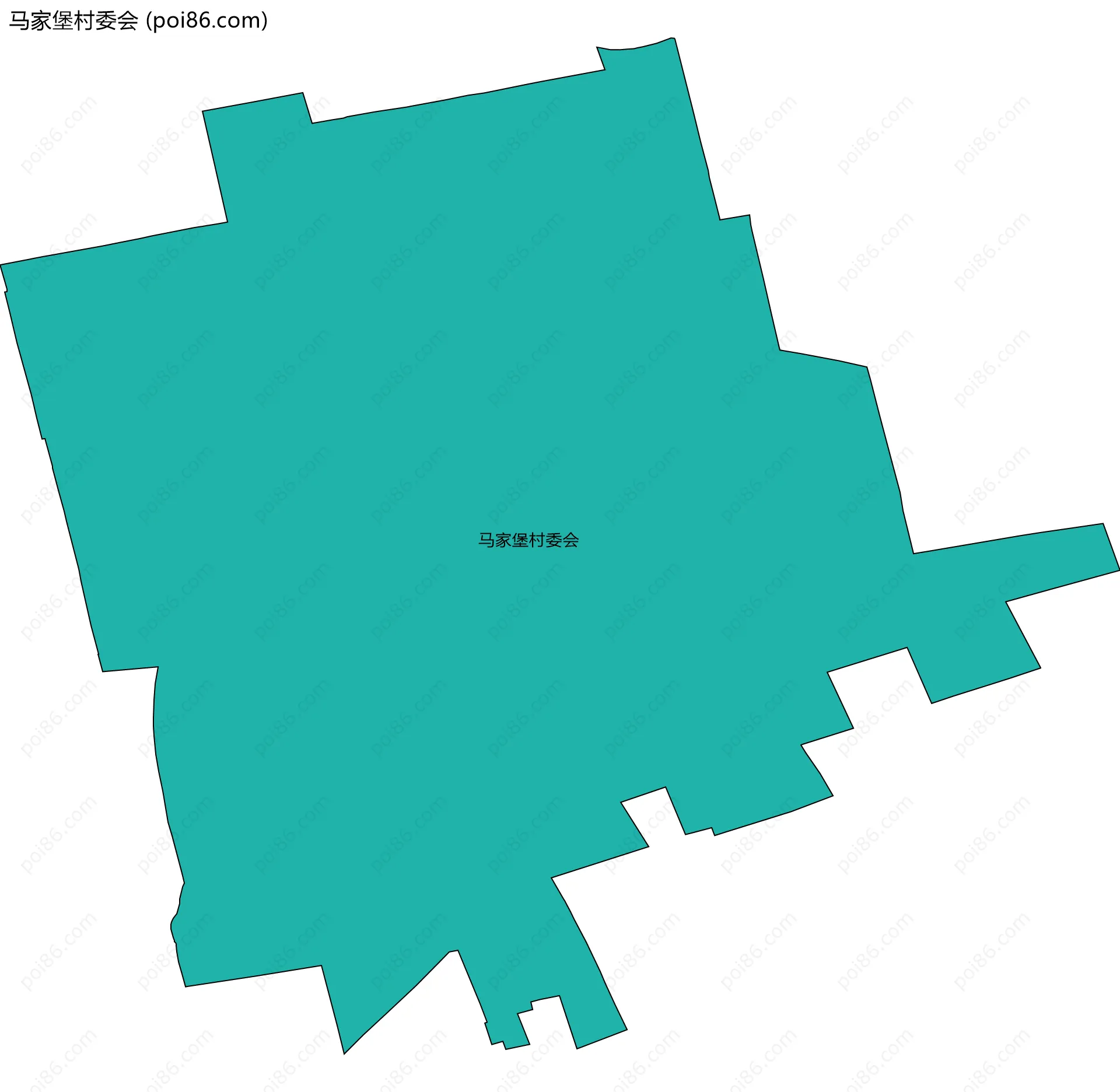 马家堡村委会边界地图