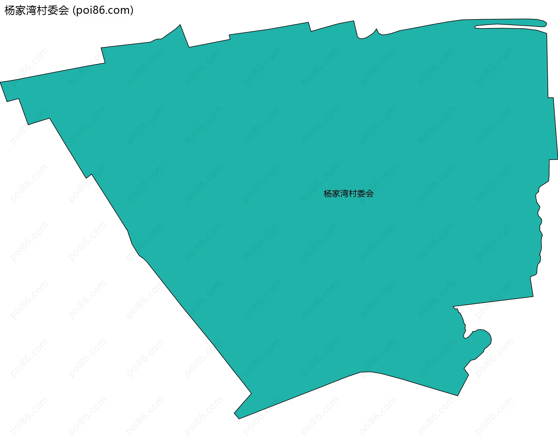 杨家湾村委会边界地图