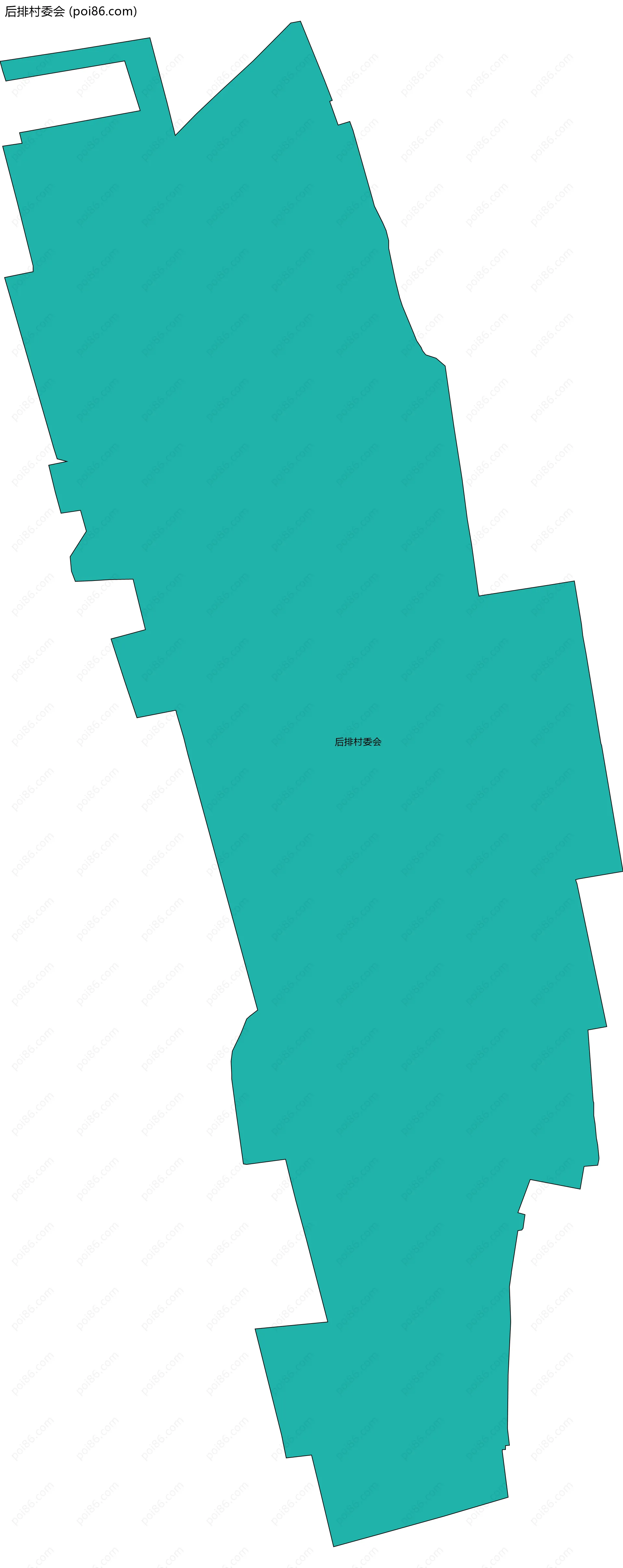 后排村委会边界地图