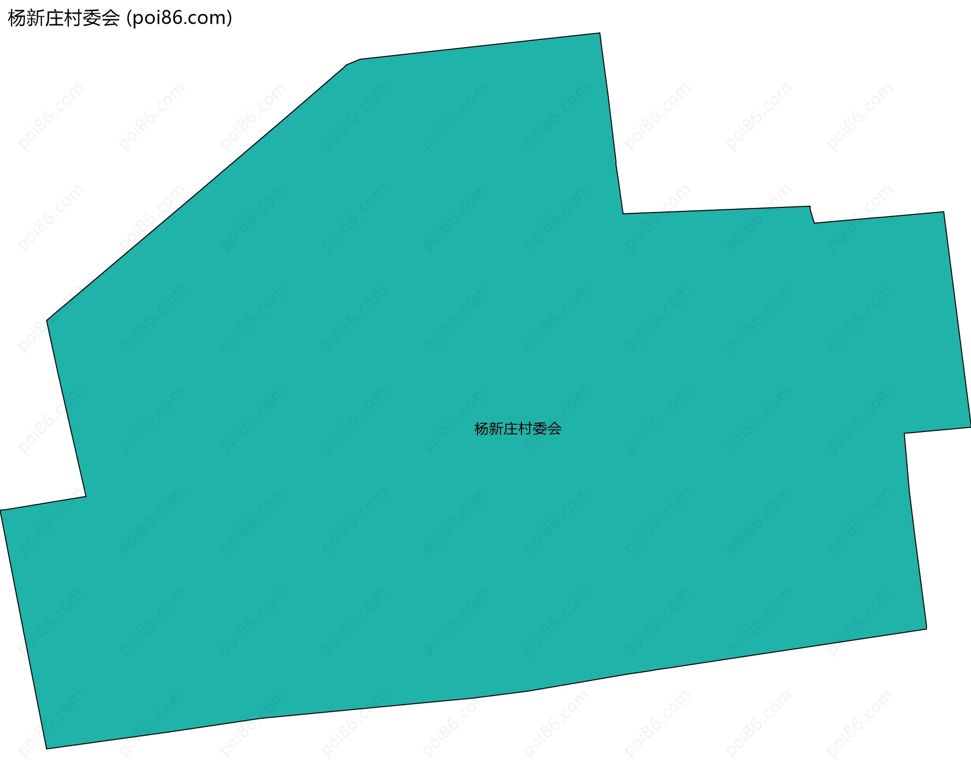 杨新庄村委会边界地图