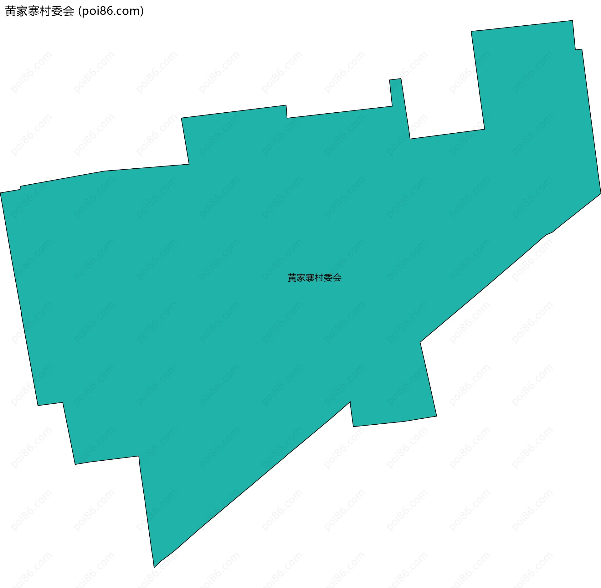 黄家寨村委会边界地图