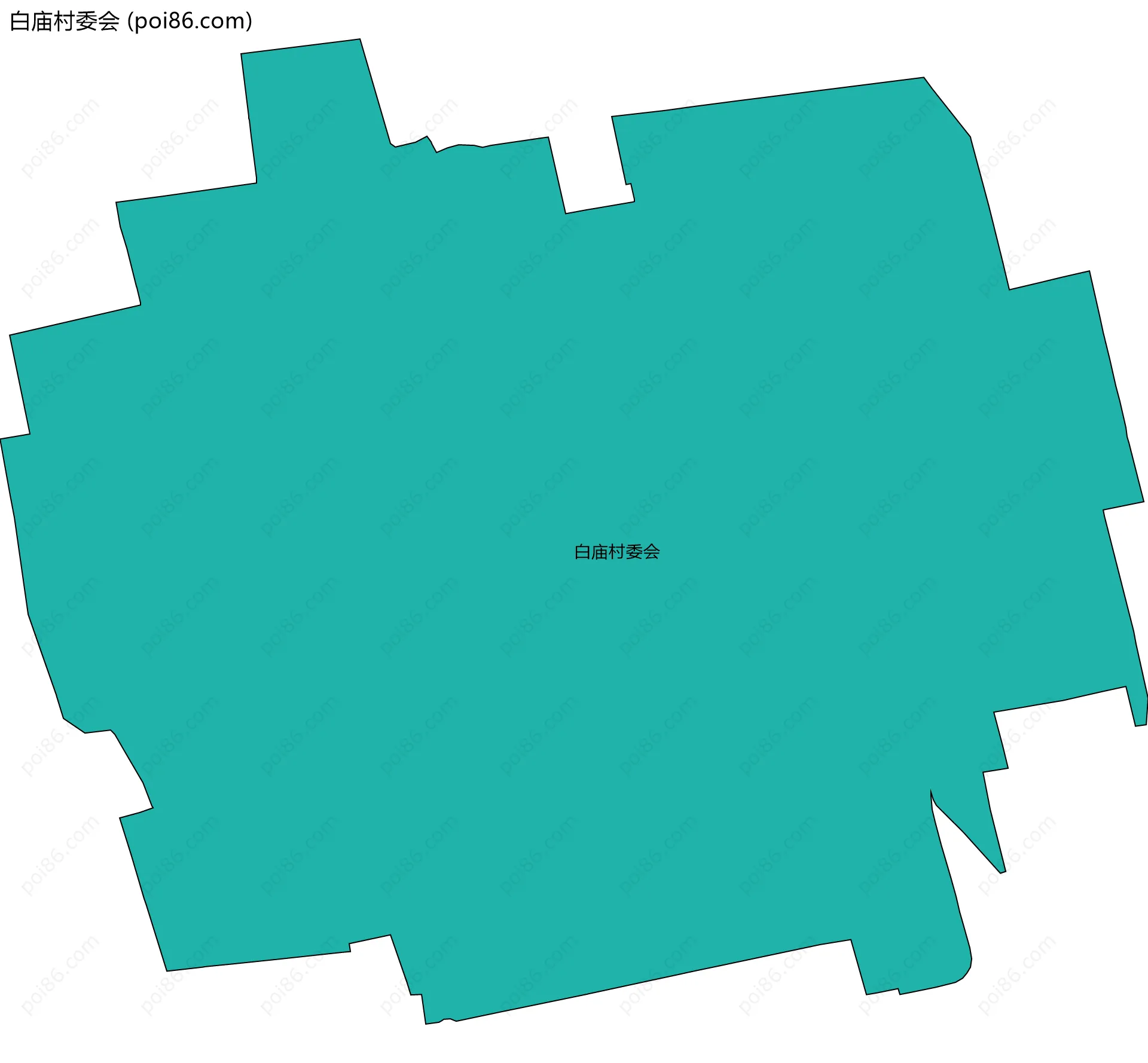 白庙村委会边界地图