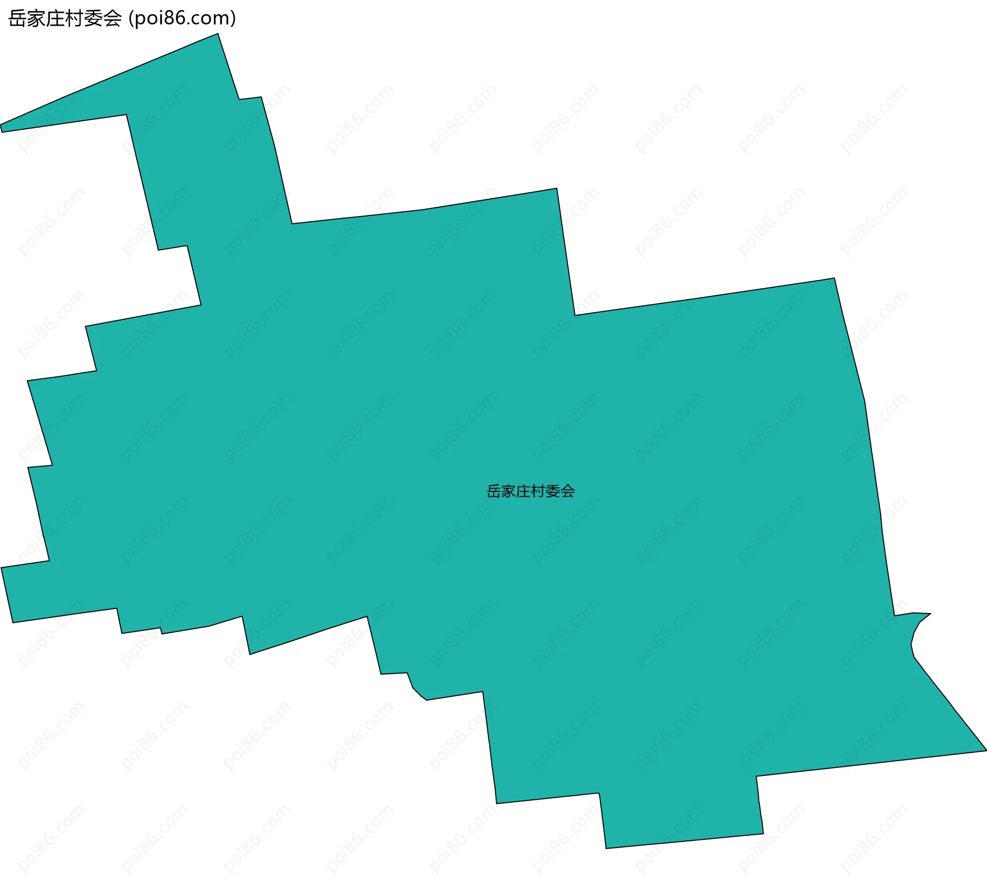 岳家庄村委会边界地图