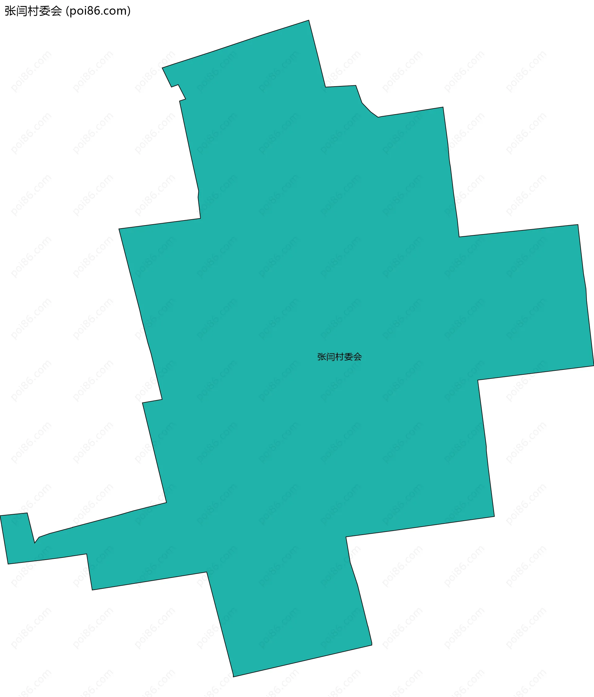 张闫村委会边界地图