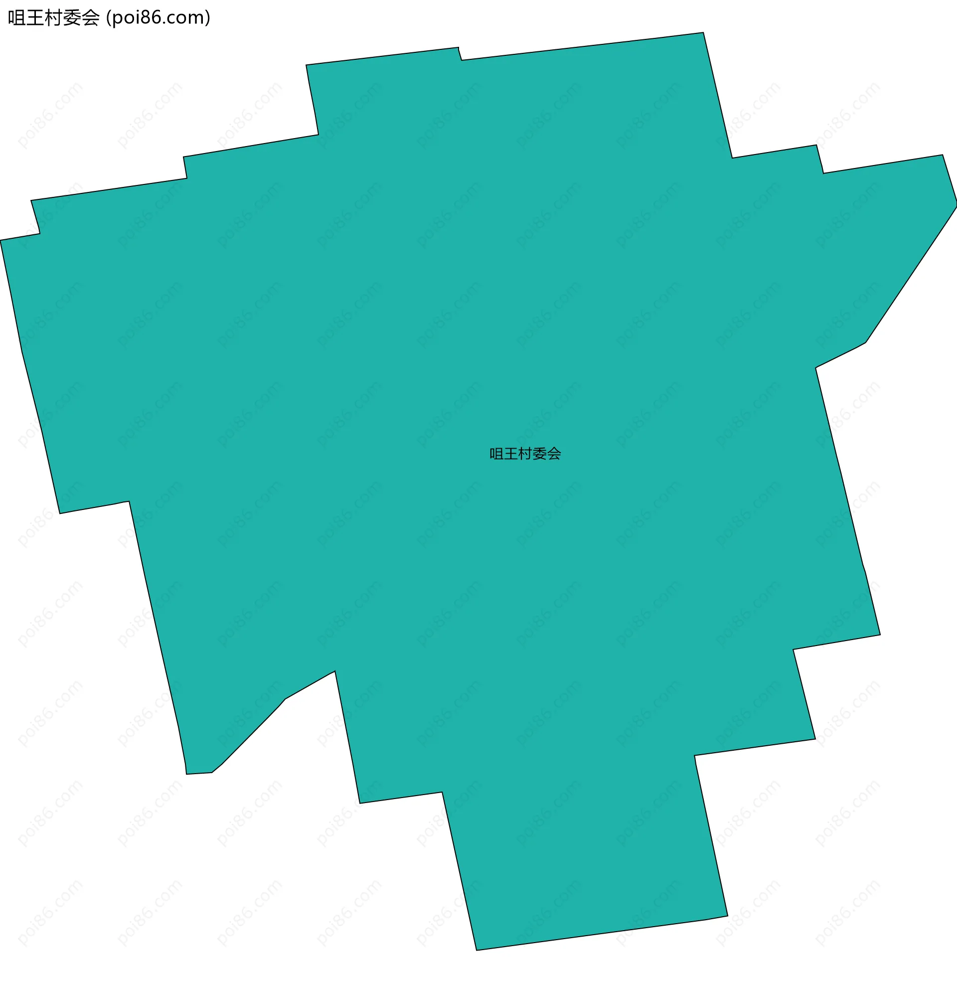 咀王村委会边界地图