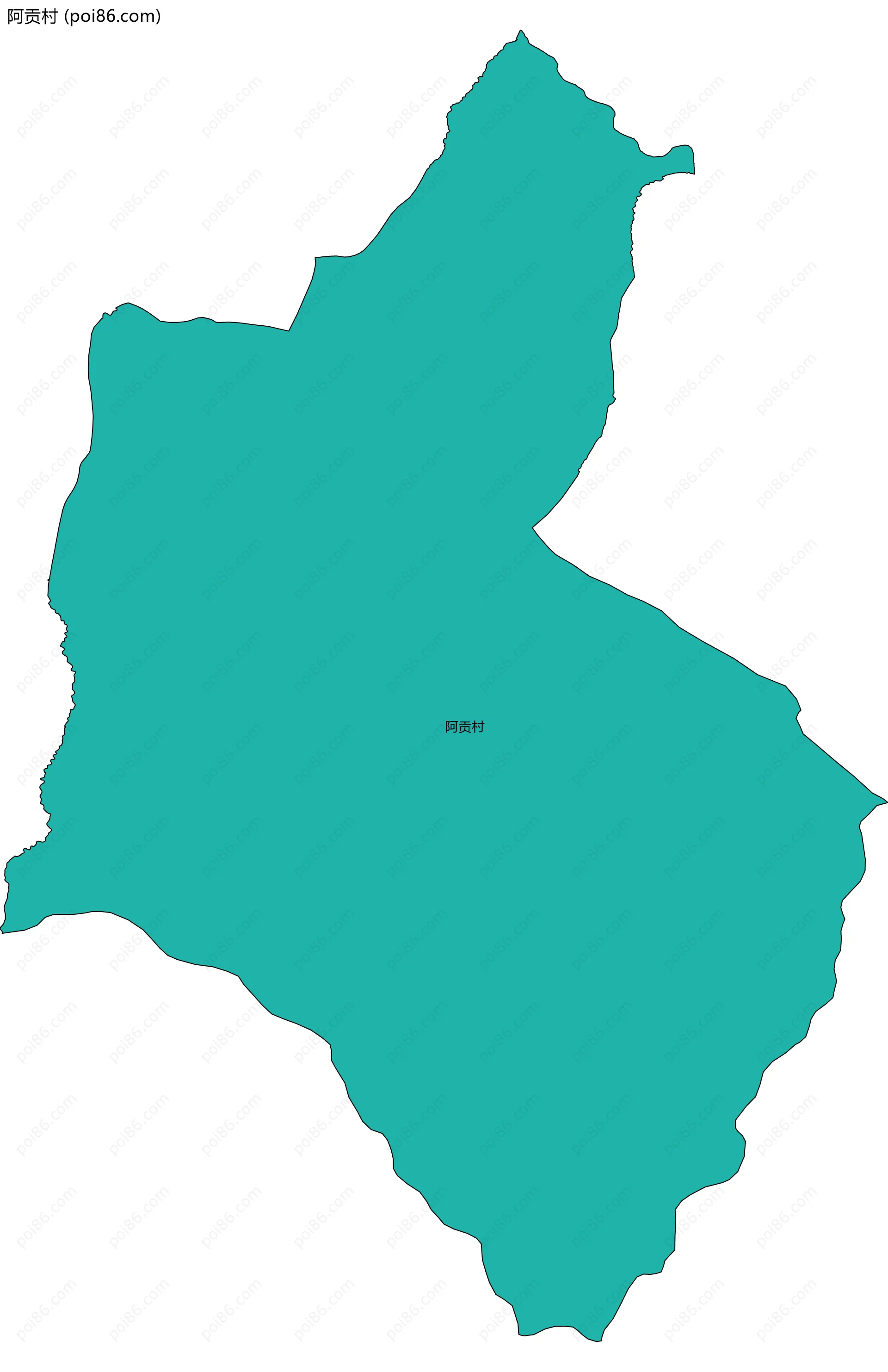 阿贡村边界地图