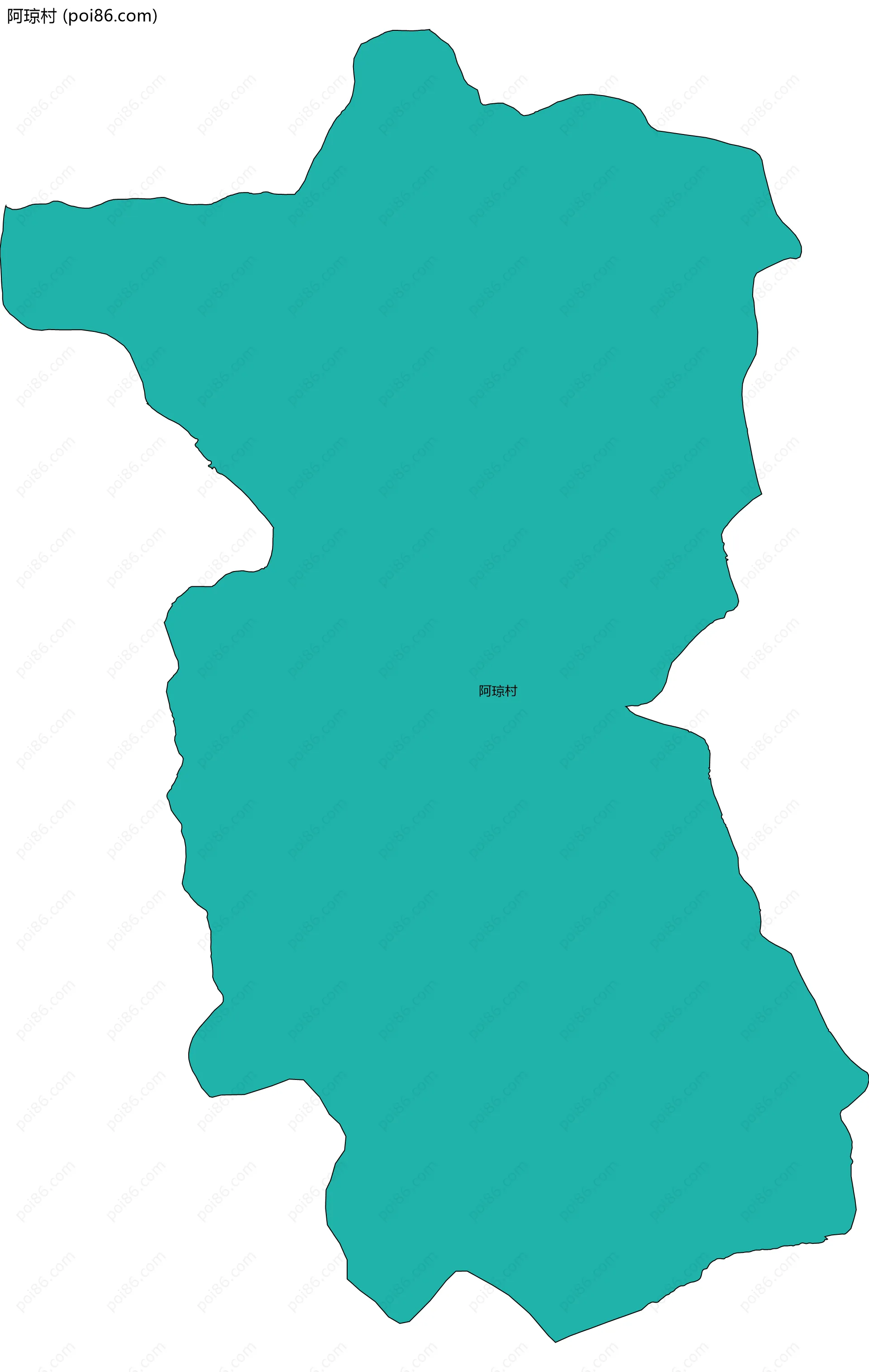 阿琼村边界地图