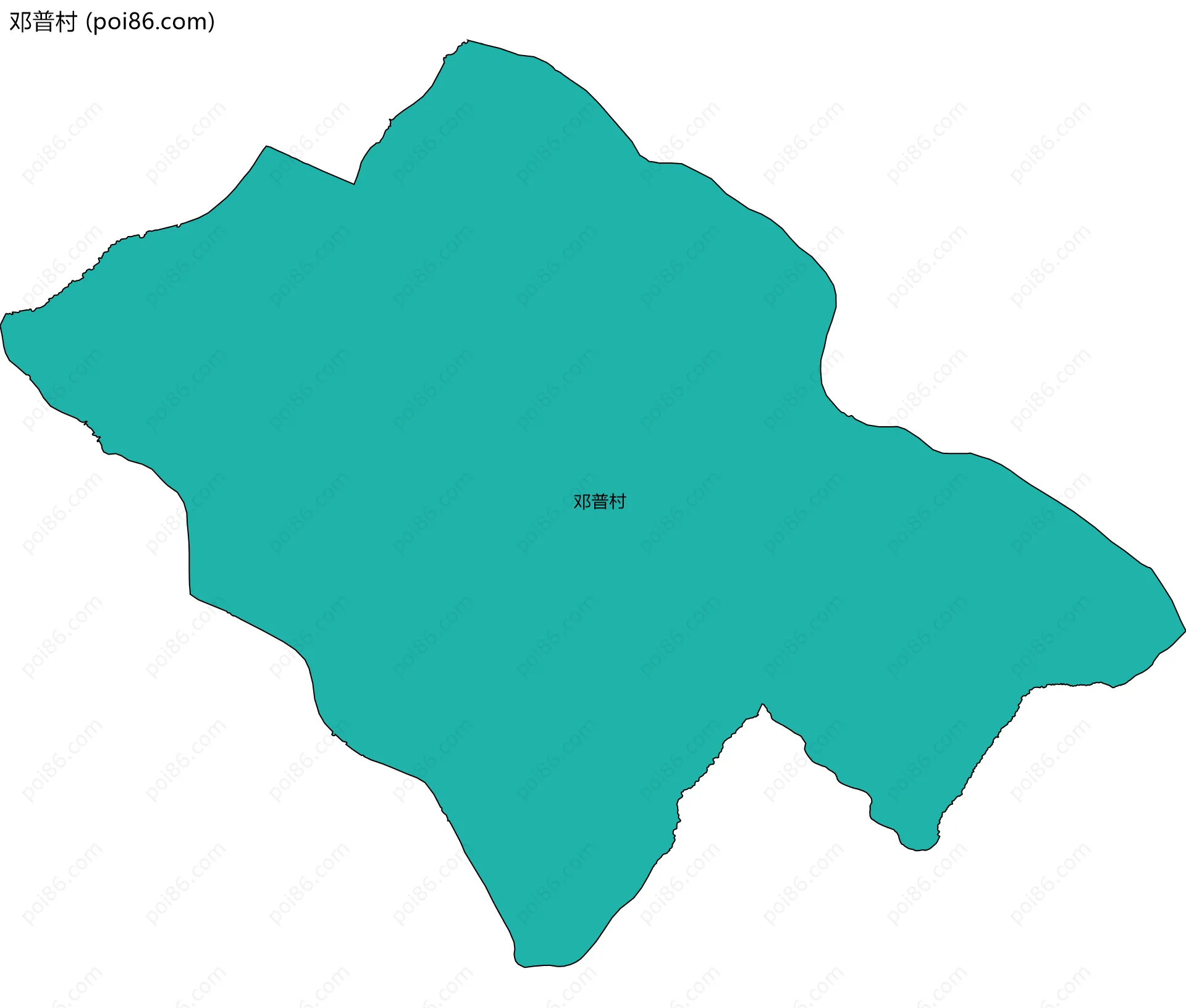 邓普村边界地图