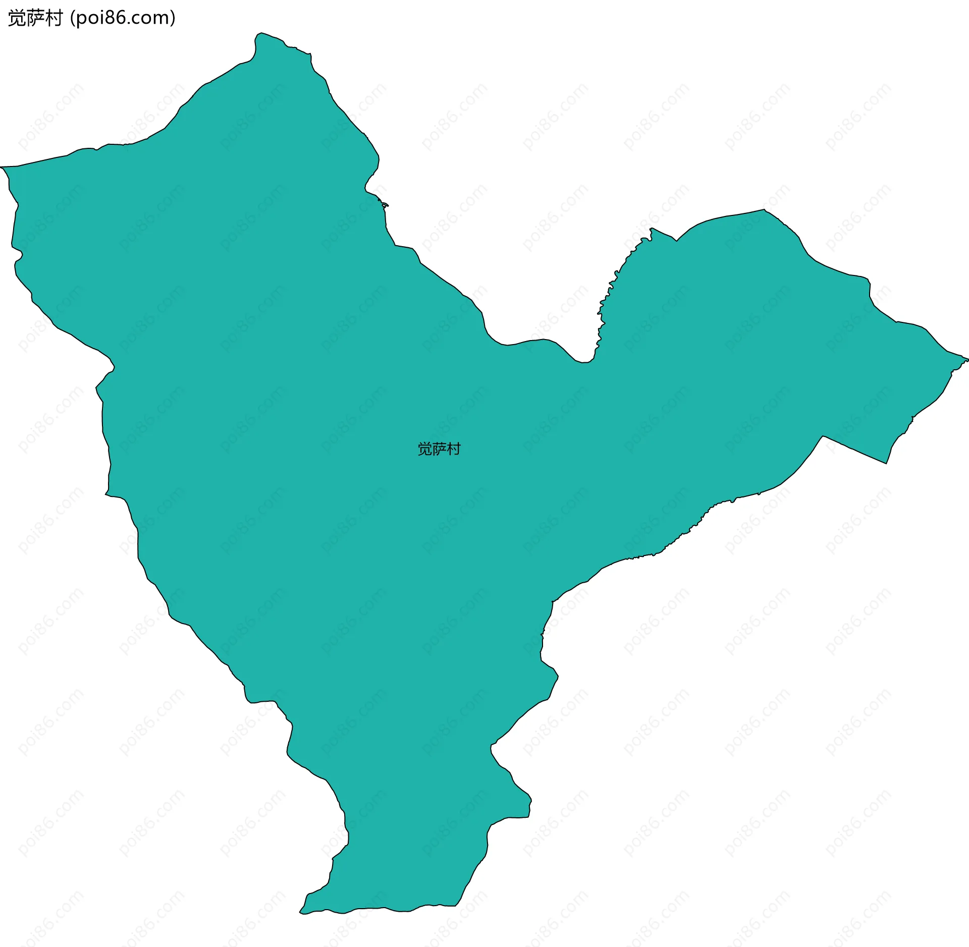 觉萨村边界地图